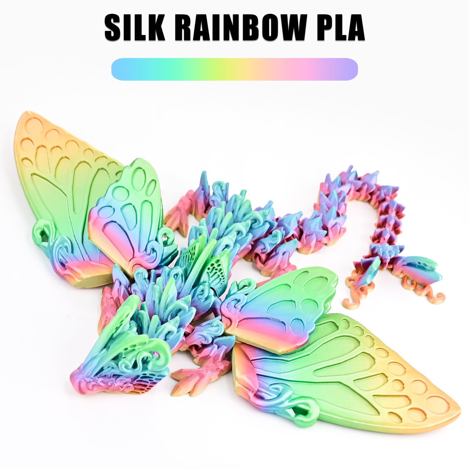 Ovv3D Rainbow Pla Filament 1.75Mm, Rainbow Pla Silk Pla 3D Printer Filament Multicolor Silk Color Change Rainbow Pla Filament Wi