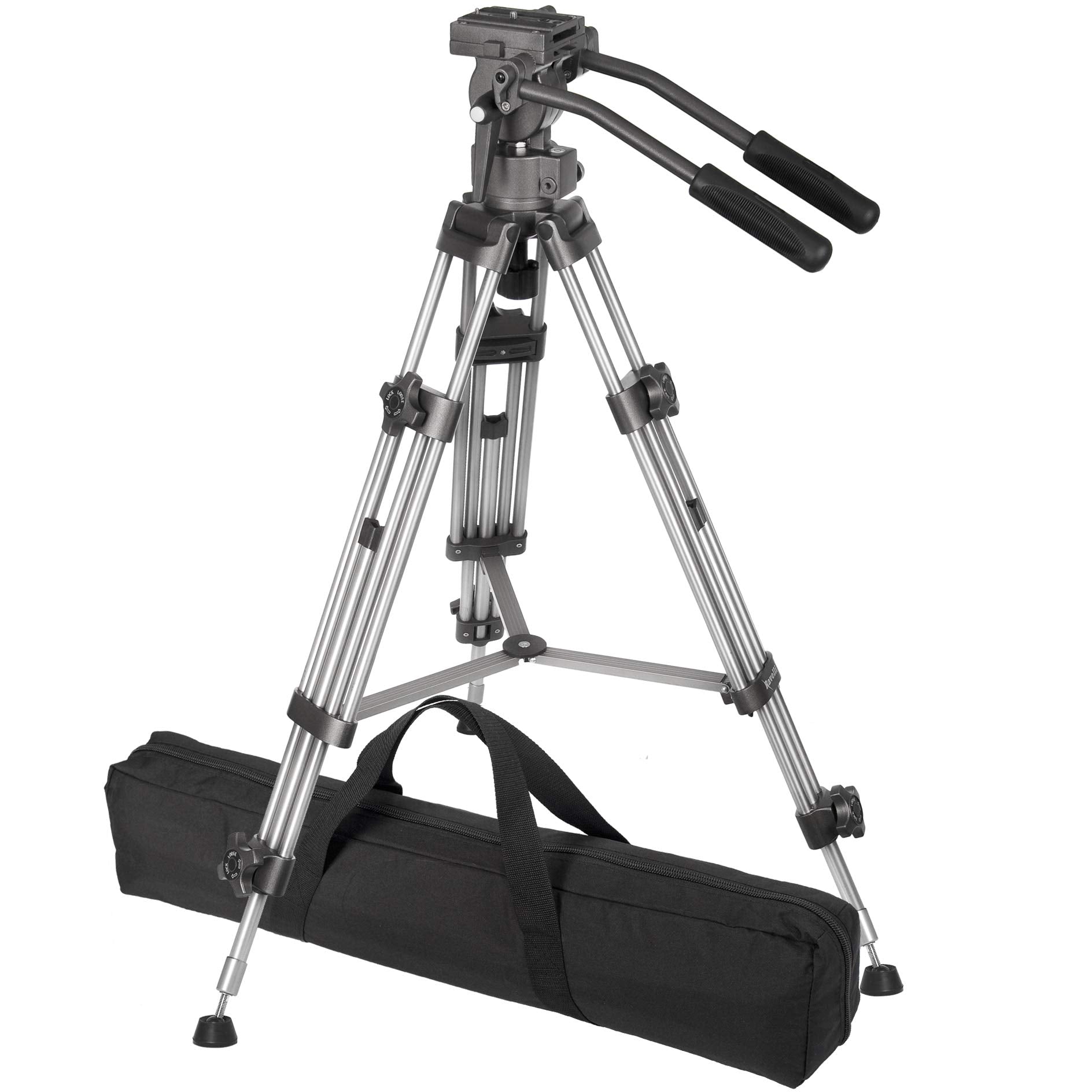 Ravelli Avtp Professional 55' 65Mm Video Camera Tripod With Fluid Drag Head