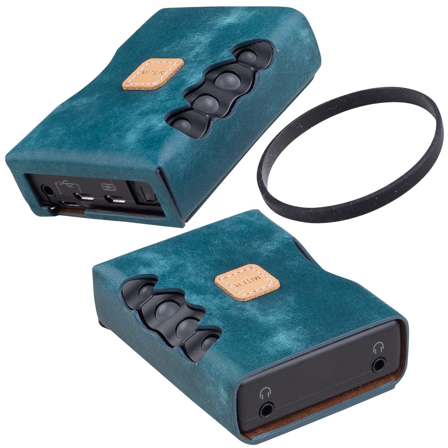 Miter Case For Chord Mojo 2, Handmade Artificial Italy Pu Leather (Mojo 2 Single Black)
