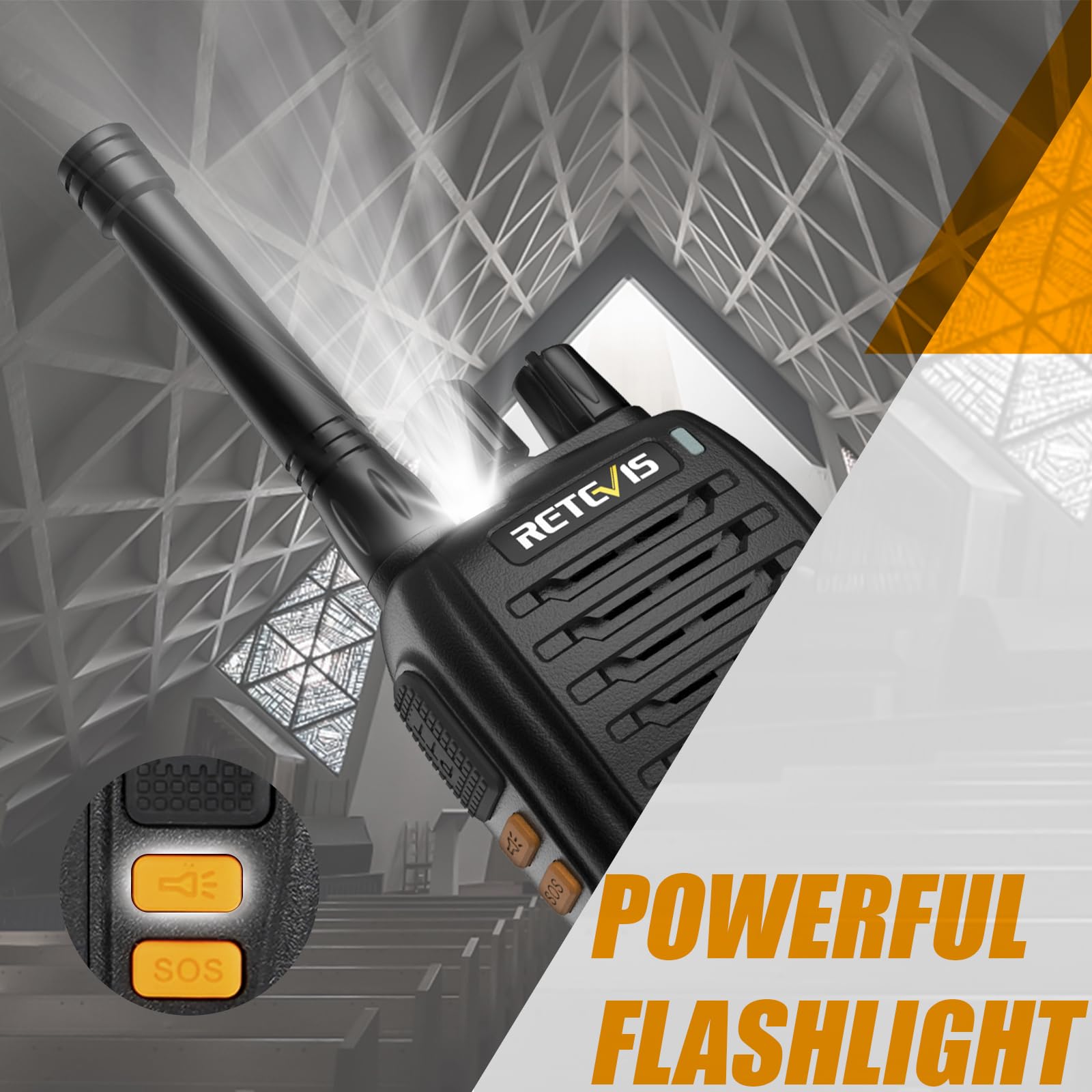 Retevis Rb68 Radios Walkie Talkies, 2 Way Radio Long Range,1200 Mah Battery, Usb C Charging, Emergency Alarm, Rechargeable Two Way Radios For School Security Retail(10 Pack)