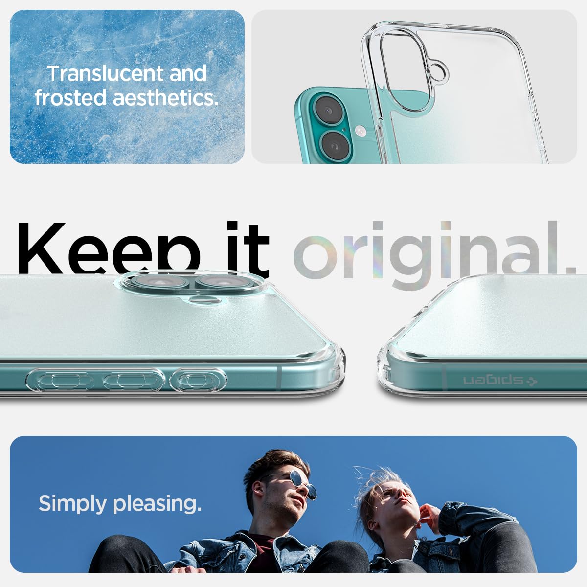 Spigen Ultra Hybrid Designed For Iphone 16 Case [Not Compatible With Magsafe], [Anti Yellowing], [Military Grade Protection]   F