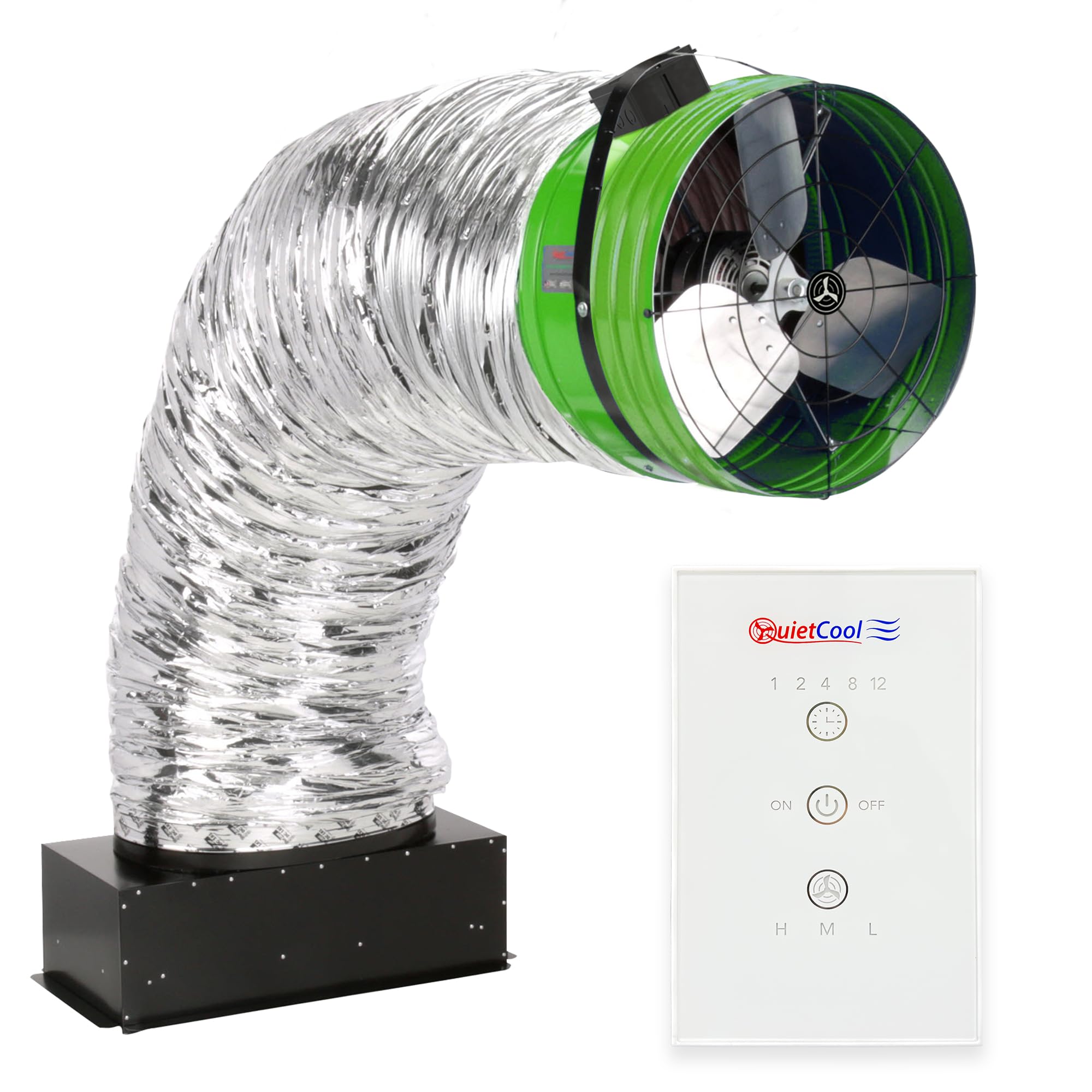 Quietcool Qc Es 6000 Rf Energy Saver Advanced Whole House Fan With Wireless Control   Up To 5576 Cfm   As Low As 112 Watts   Two