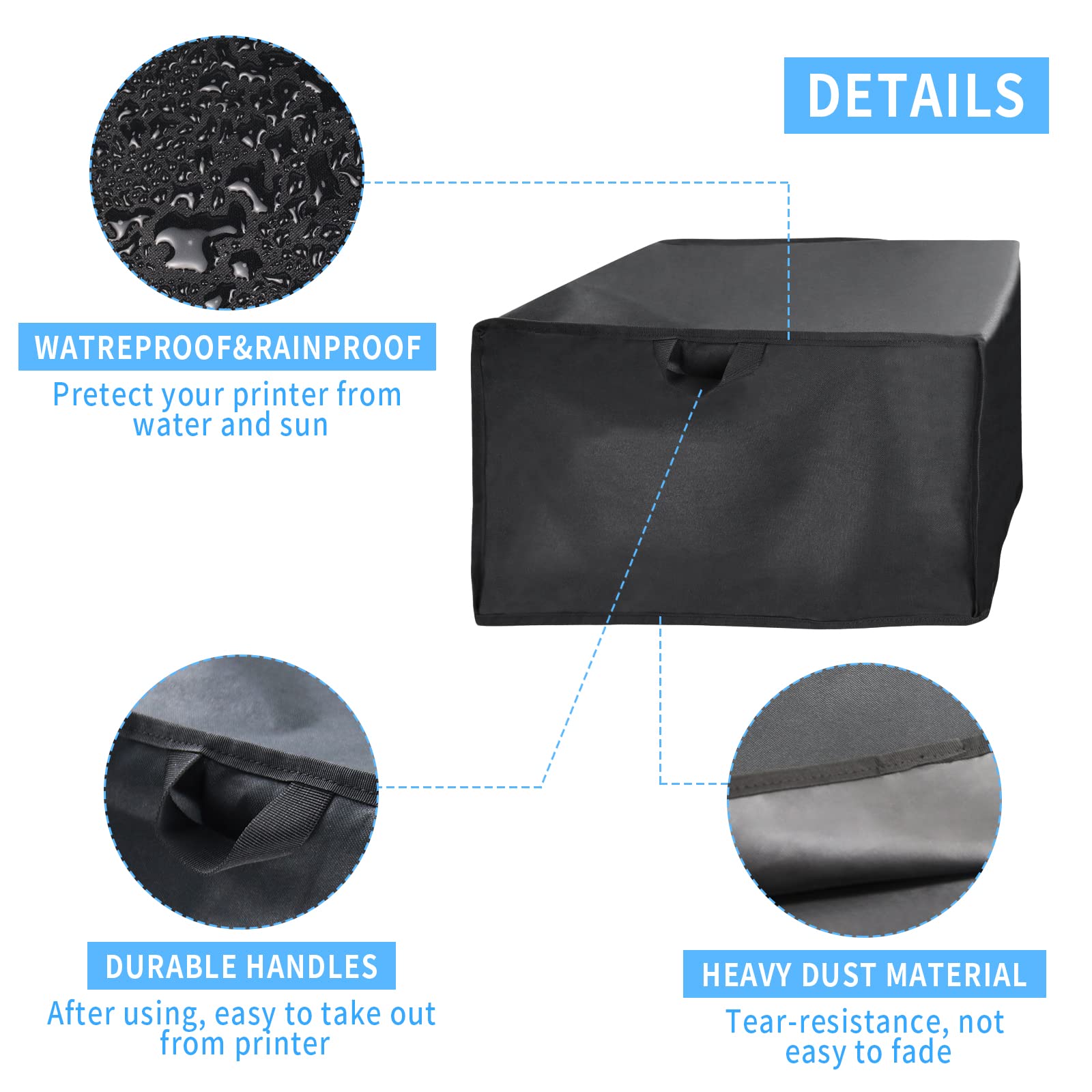 Jungda Printer Dust Cover, Waterproof Universal Printer Cover For Brother Hl-L2300D / Hll2305W / Hl-L2350Dw / Hl-L2370Dw / Hl-L2