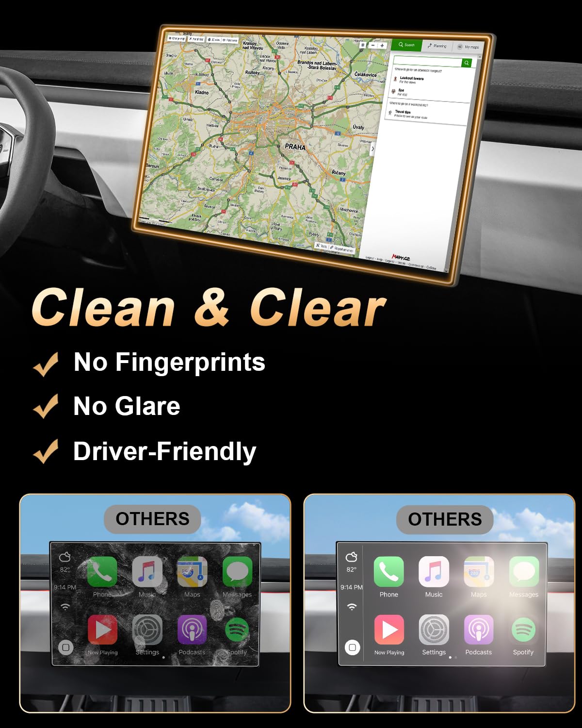 Ecozen Screen Protector 2 Pcs Compatible With 2024 Toyota Grand Highlander, Nano Film Navigation Screen Protector 12.3 Inch Gran