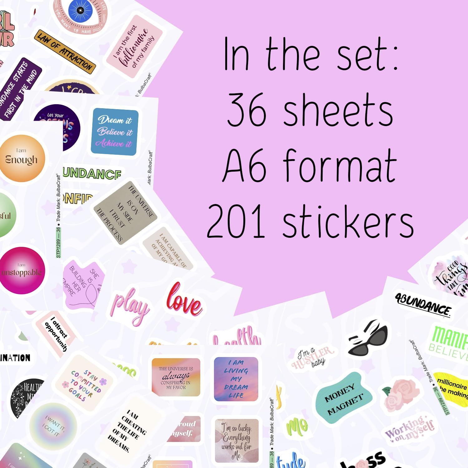Positive Affirmations Stickers   Vision Board Stickers For Women, Vision Board Supplies Kit   Vision Board Pictures & Quotes For