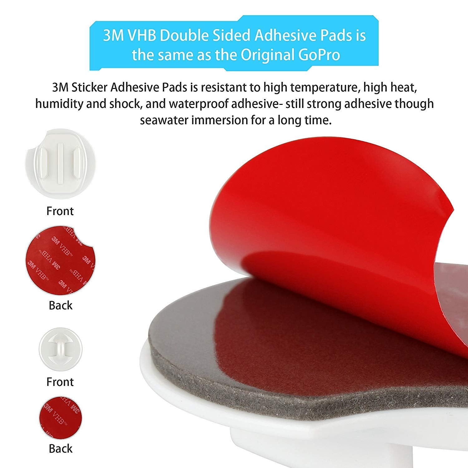 Hsu Surf Mounts And Accessories For Ski, Snorkeling, Surfing, Wakeboarding Fitting Gopro Hero 13,12,11,10,9,8,7,6,5 Black, Silver, Akaso Campark, And Other Action Cameras (Surfing Kit)