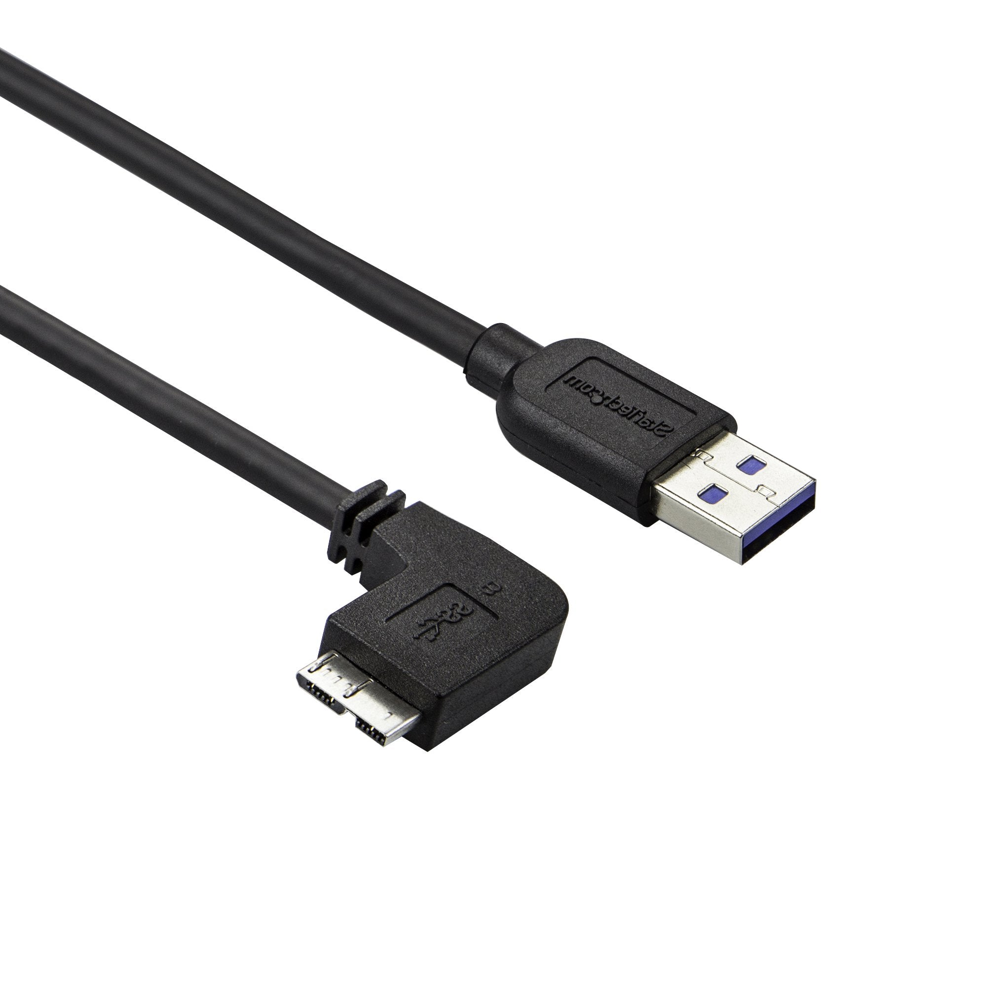 StarTech.com 0.5m 20in Slim Micro USB 3.0 Cable M/M - Left-Angle Micro-USB - USB 3.0 A to Micro B - Angled Micro USB - USB 3.1 G