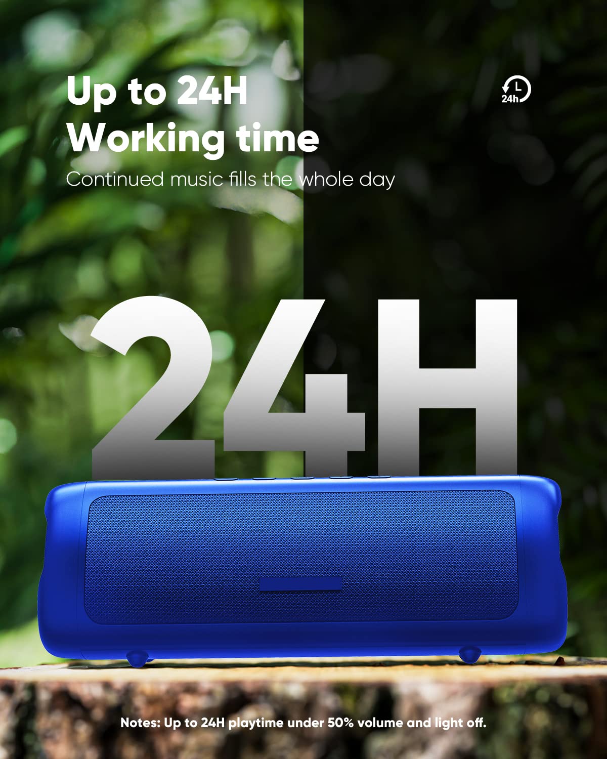 Bluetooth Portable Wireless Speakers With Hd Sound, Ipx5 Waterproof, Up To 24H Playtime, Tws Pairing, Bt5.3, For Home/Party/Outd