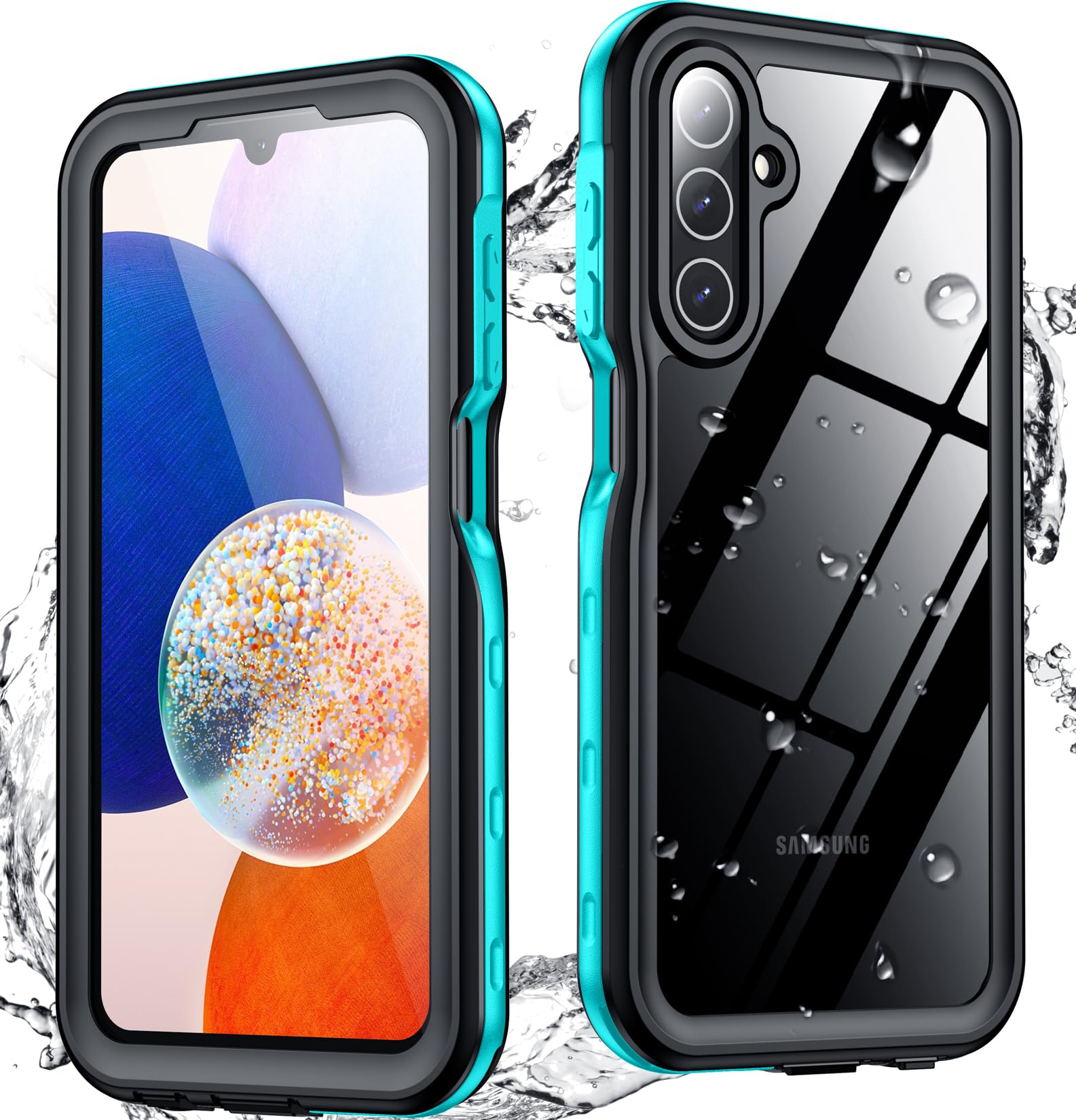 Spidercase For Samsung Galaxy A14 5G Case Waterproof,Full Heavy Duty Protection,Built In Screen & Camera Protector,Military Shoc