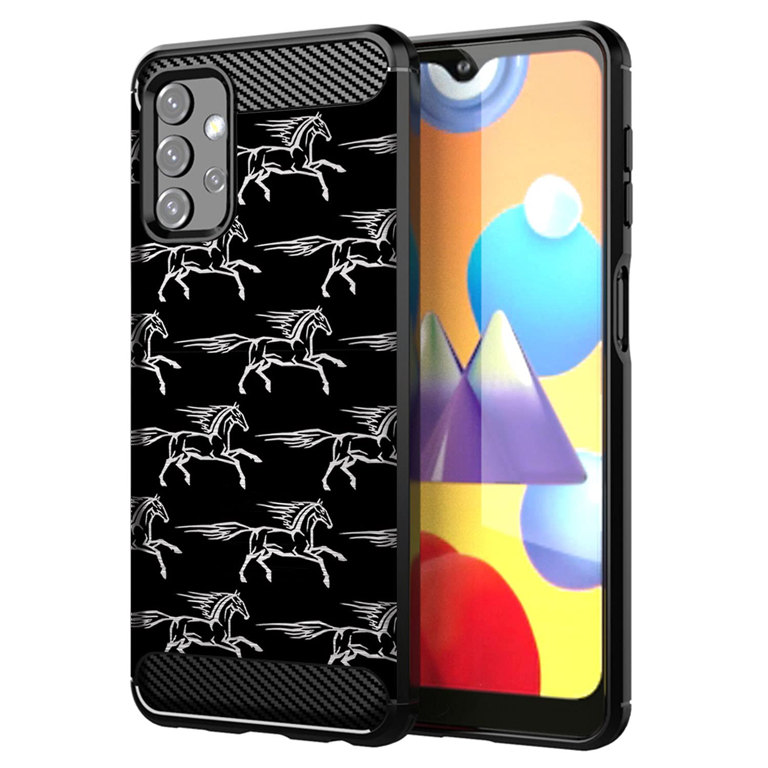 Casesondeck Case Compatible With [Samsung Galaxy A32 / A32 5G Lte Case] Design Case, Slim Black Flexible Sleek Shock Protection 