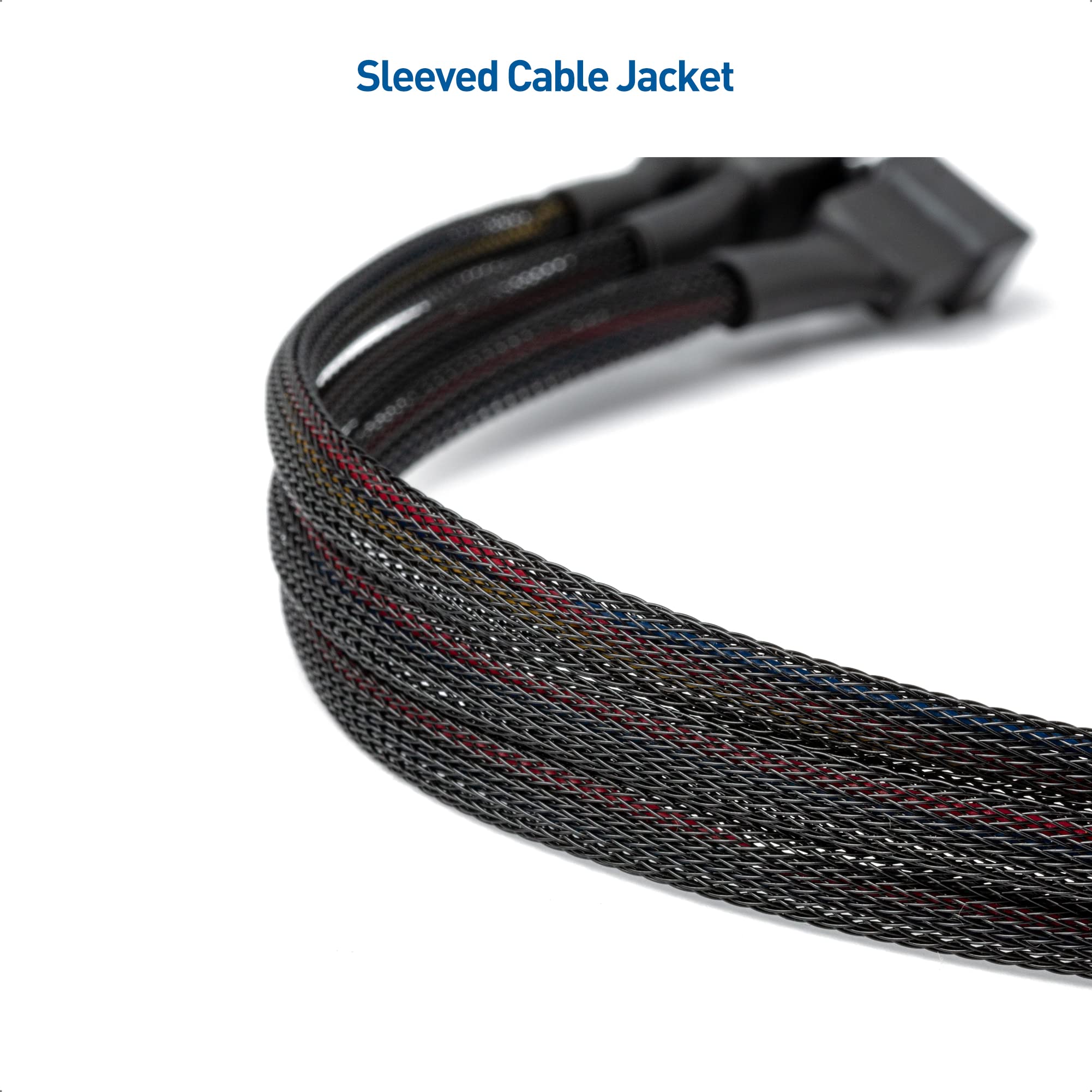 Cable Matters 2 Pack 3 Way 4 Pin PWM Fan Splitter Cable 12 Inches, PC Fan Splitter 1 to 3 Converter, PC Fan Extension Cable