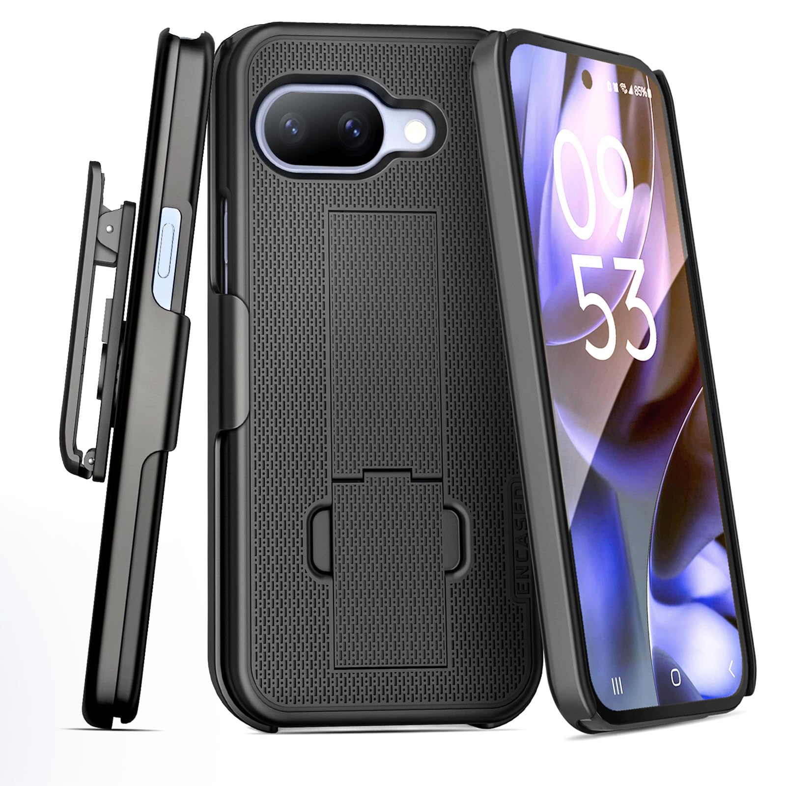 Encased DuraClip for Google Pixel 9a Belt Clip Case with Holster and Kickstand
