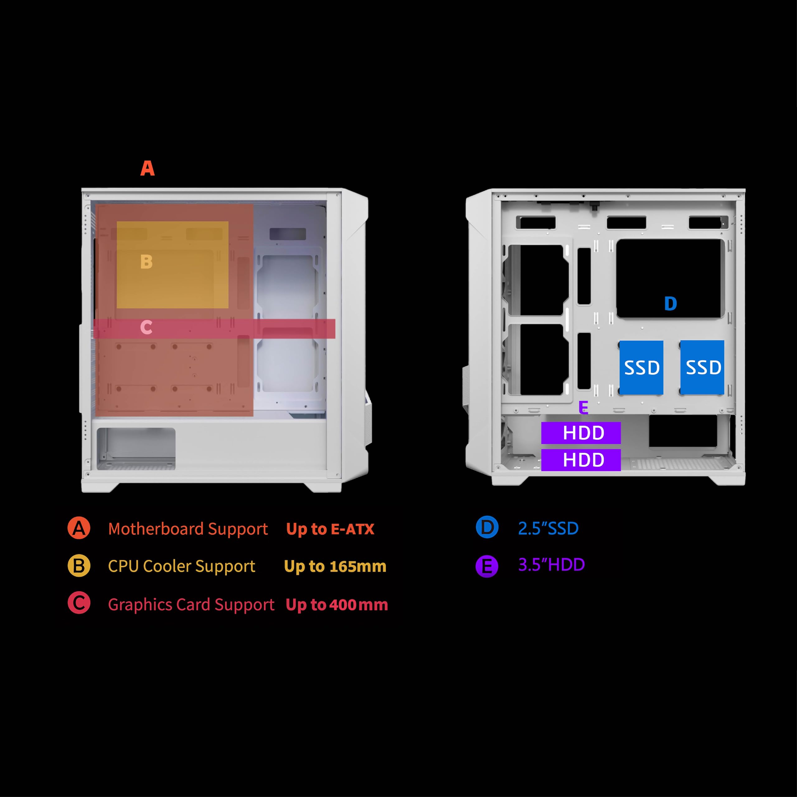 Raidmax X603 Atx Desktop Computer Gaming Pc Case Mid Tower Pc Case Pre Install X 4 Addressable Rgb Argb Fans Atx Usb 3.0 Tempere