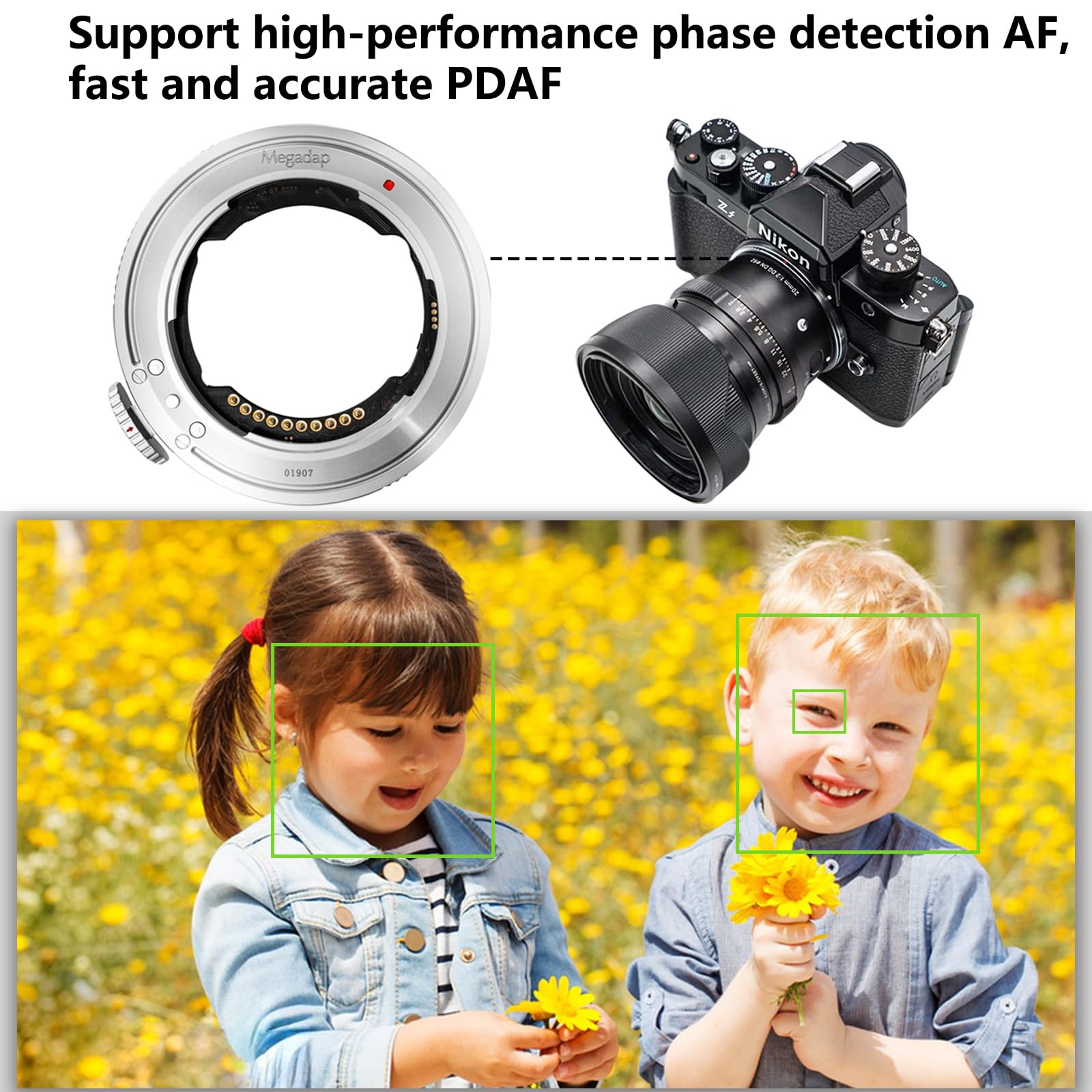 Megadap Etz21 Pro Autofocus Lens Adapter Built In Electronic Aperture Compatible With Nikon Z Camera Zf Z9 Z8 Z7 Z6 Z6Iii Z7Ii Z