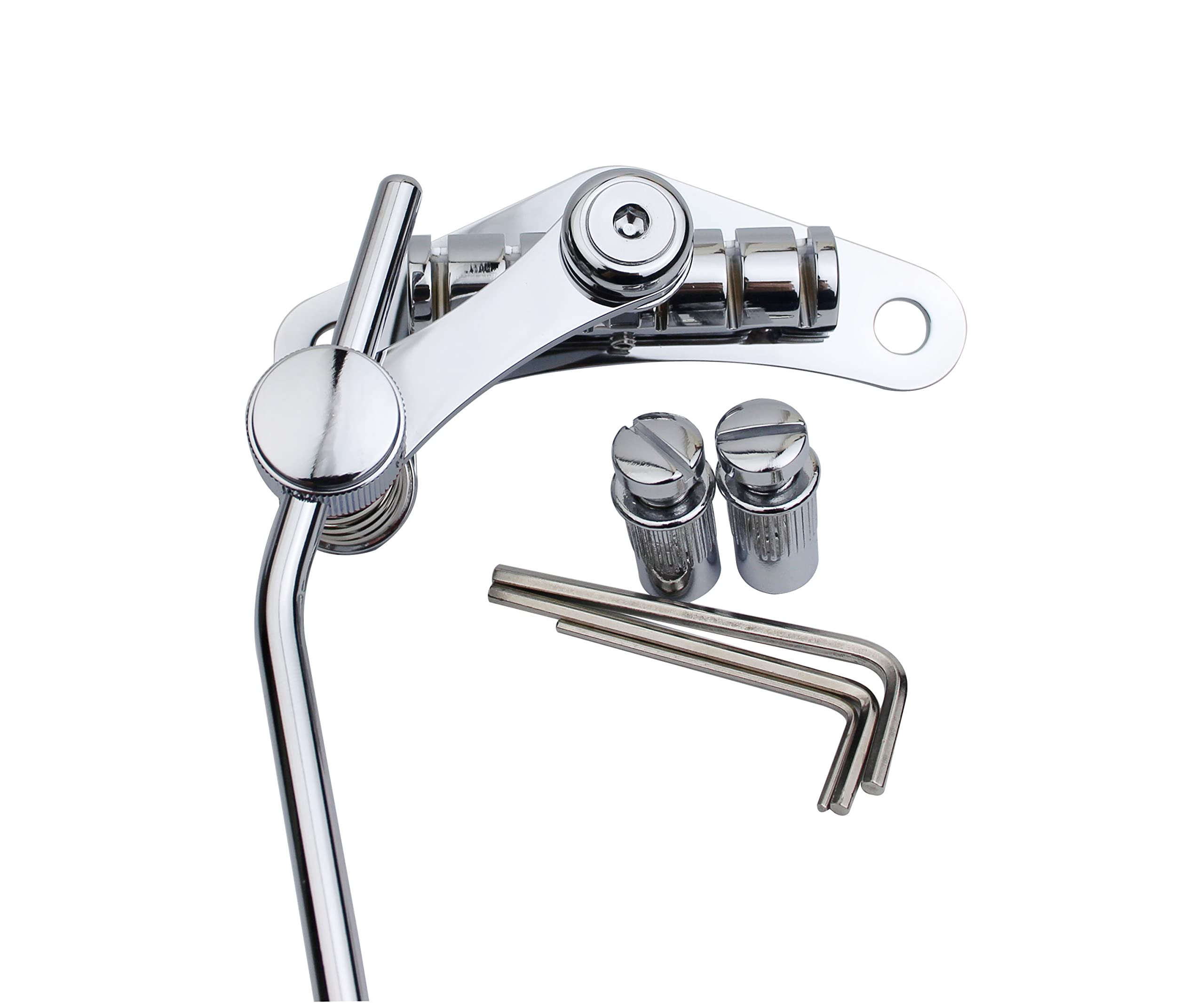 Guyker Tune O Matic Style Electric Guitar Bridge Stop Bar Tailpiece Tremolo Compatible With Lp Sg Guitars Tm85, Chrome