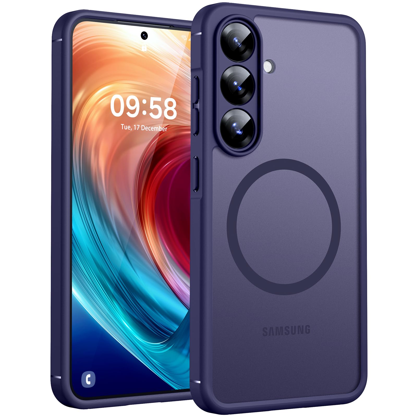 TOCOL Magnetic for Samsung Galaxy S25 Case, Upgraded Full Camera Protection, Compatible with Magsafe, Drop Protection Slime Clea