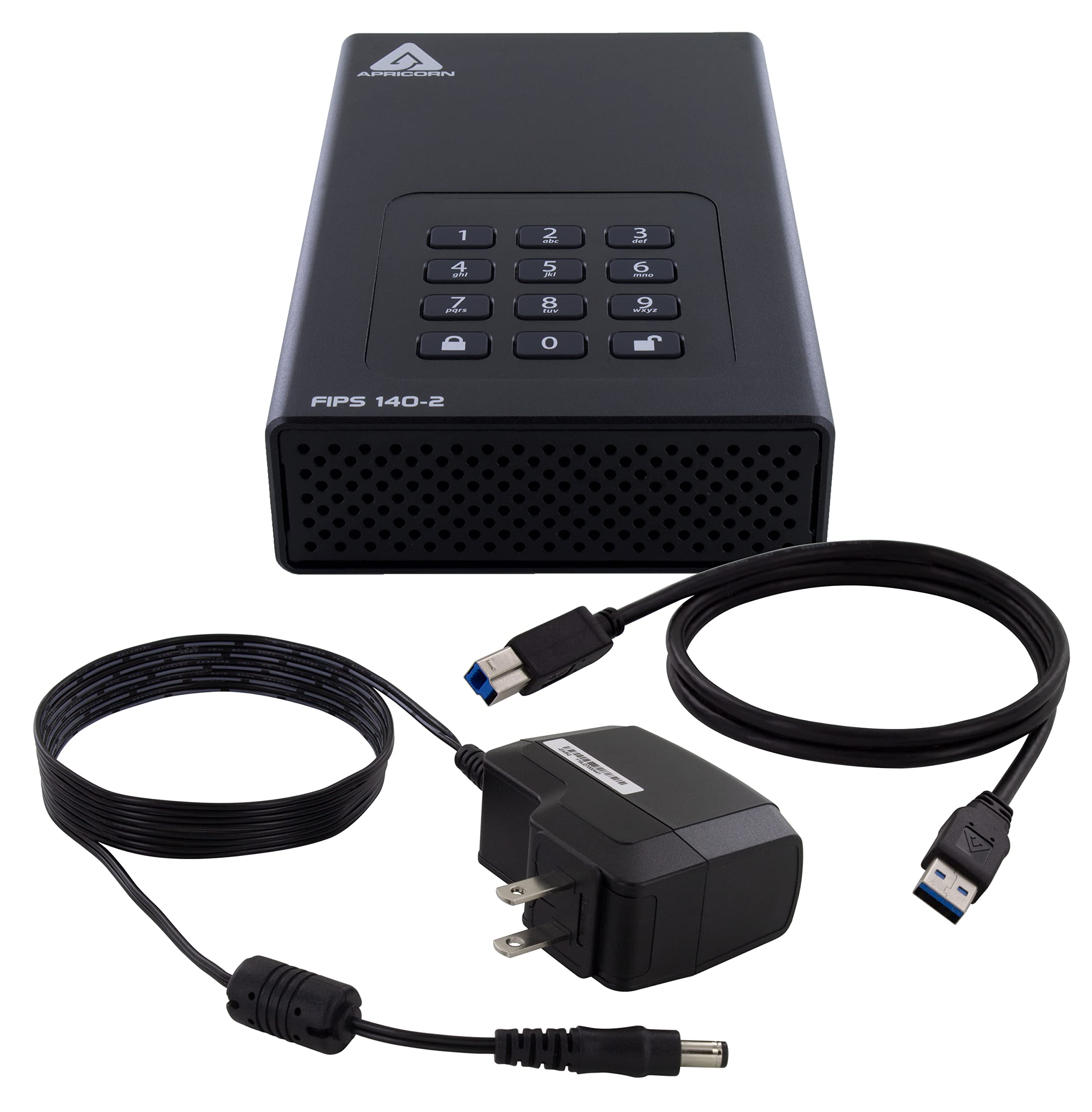 Apricorn 8Tb Aegis Desktop Padlock Fips 140 2 Validated 256 Bit Encrypted Hard Drive (Adt 3Pl256F 8000)