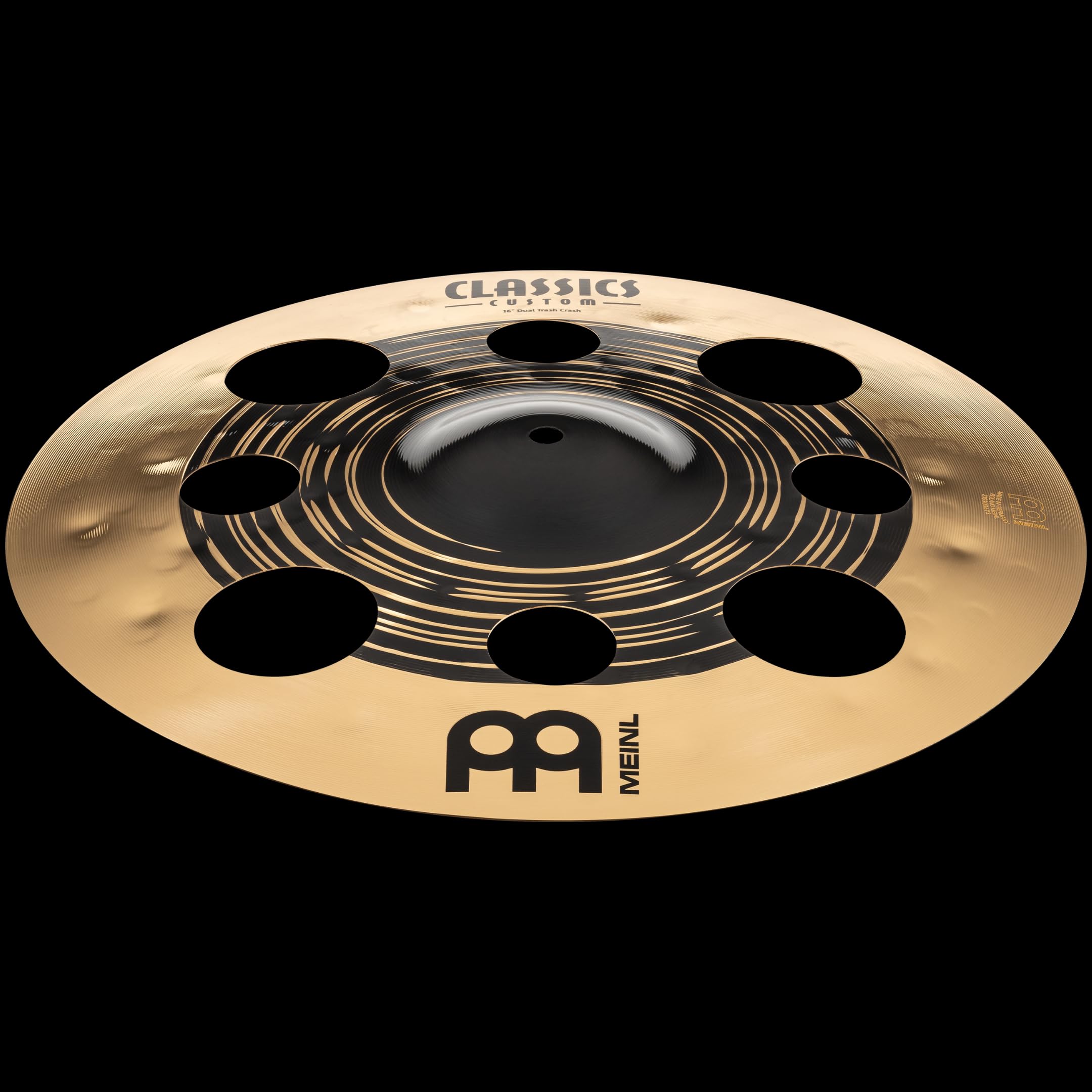Meinl Cymbals Classics Custom Dual 16'' Trash Crash Cymbal For Drum Set, Dark/Brilliant   Made In Germany   B12 Bronze, 2 Year W