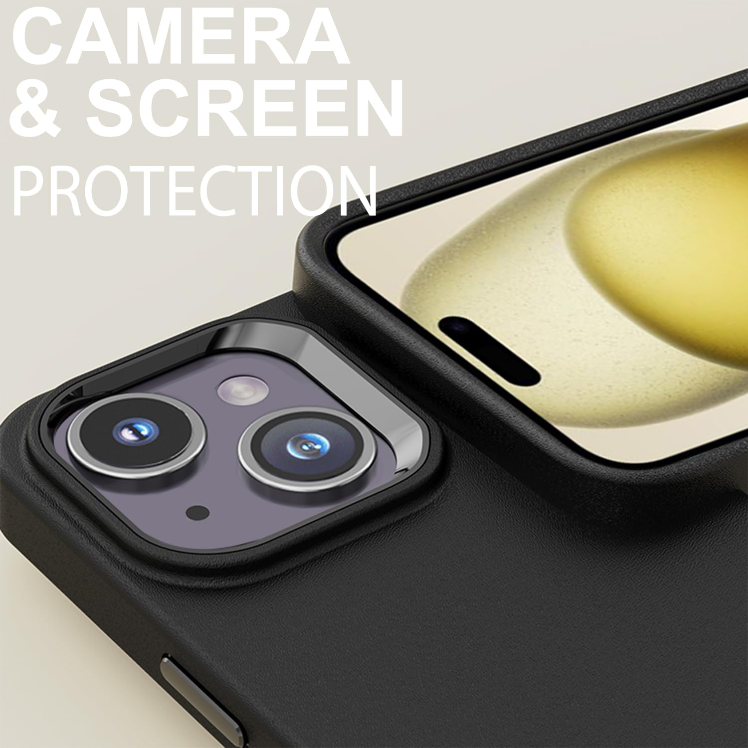 Tenoc Phone Case Compatible With Iphone 15 Plus, Black Case Anti Fingerprint Protective Bumper Matte Cover For 6.7 Inch