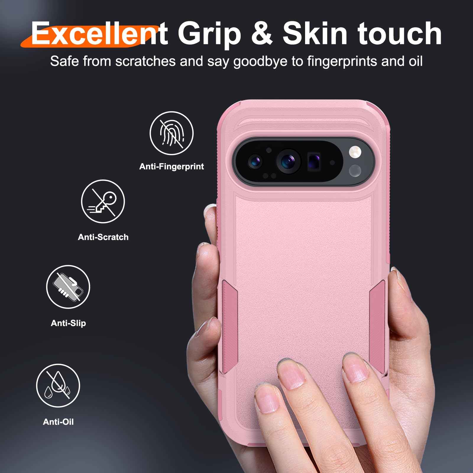 Janmitta For Google Pixel 9/9 Pro Case With Screen Protector+Camera Lens Protector+Wrist Strap Lanyard,Heavy Duty Shockproof Ful