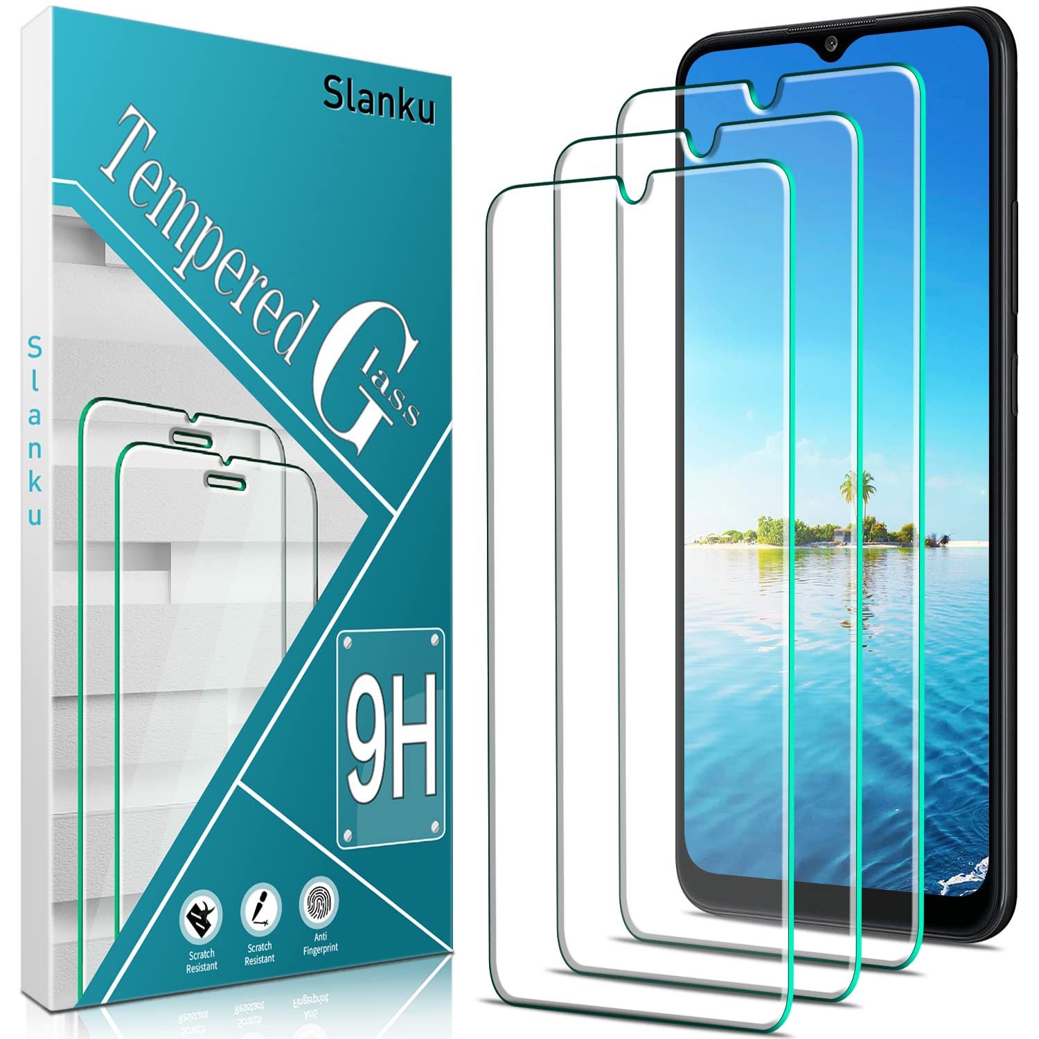 Slanku [3 Pack] Screen Protector For Samsung Galaxy A32 5G, M12 Tempered Glass, Bubbles Free, Case Friendly, Anti Scratch, Easy 