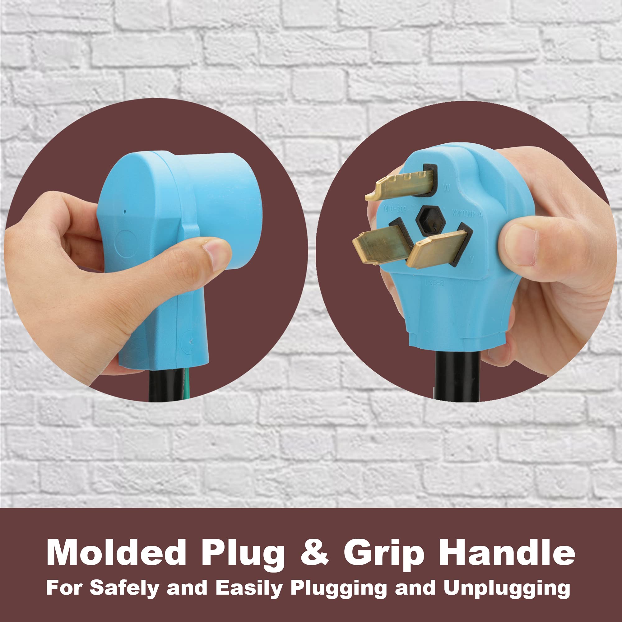 Circlecord Dryer Adapter 4 Prong To 3 Prong, 4P Newer Dryer To 3P Older House, Dryer Convert Cord Nema 10 30P Plug To 14 30R Rec