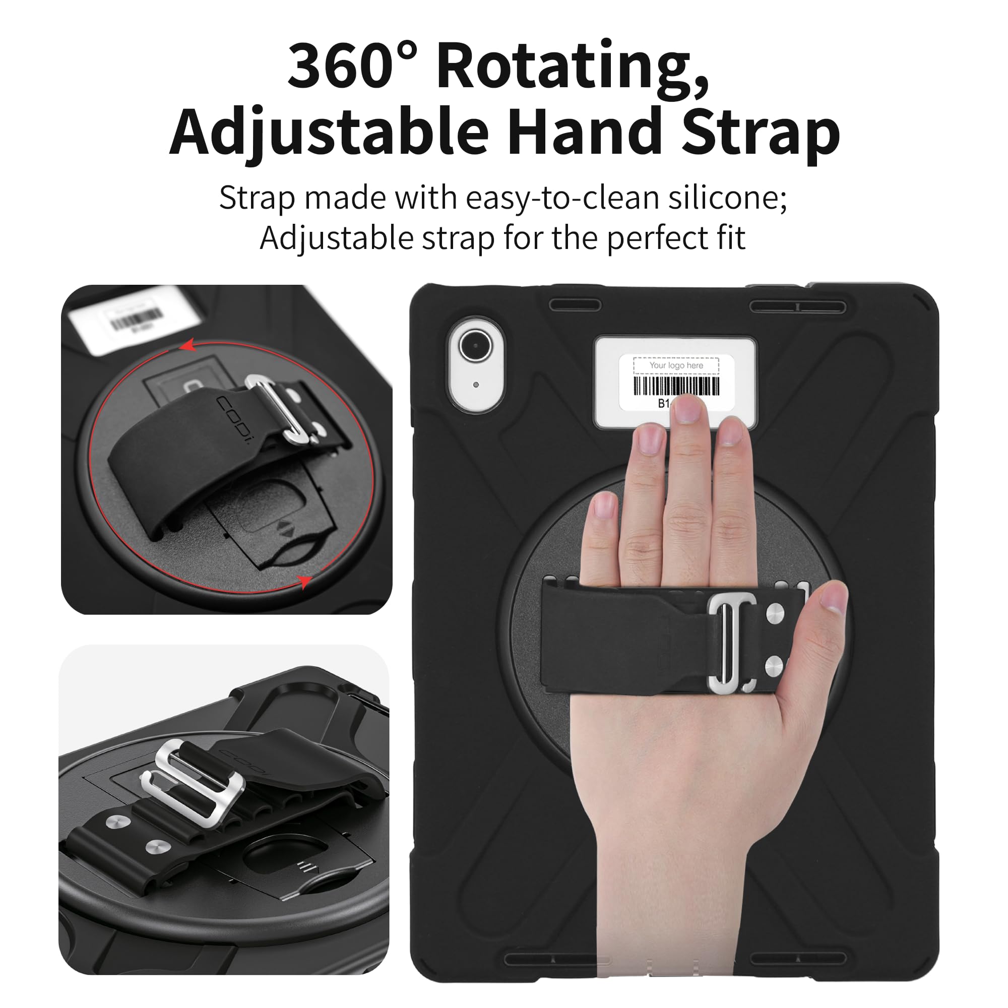 Codi Rugged Ipad Case 11 (A16)/Ipad 10.9 (10Th Generation) | Heavy-Duty Shockproof Protection, 360 Coverage, Kickstand & Hand St