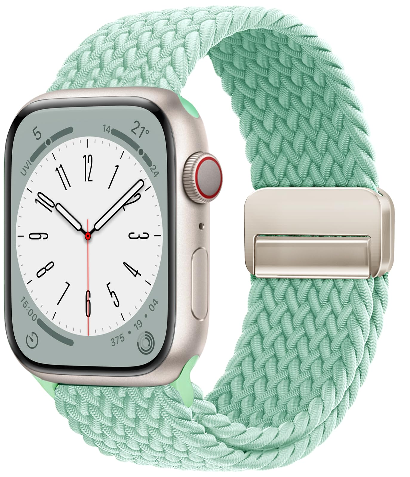 Omecky Magnetic Braided Solo Loop Band Compatible With Apple Watch Series 9 8 7 6 5 4 3 42Mm 44Mm 45Mm 49Mm For Women Men, Stret
