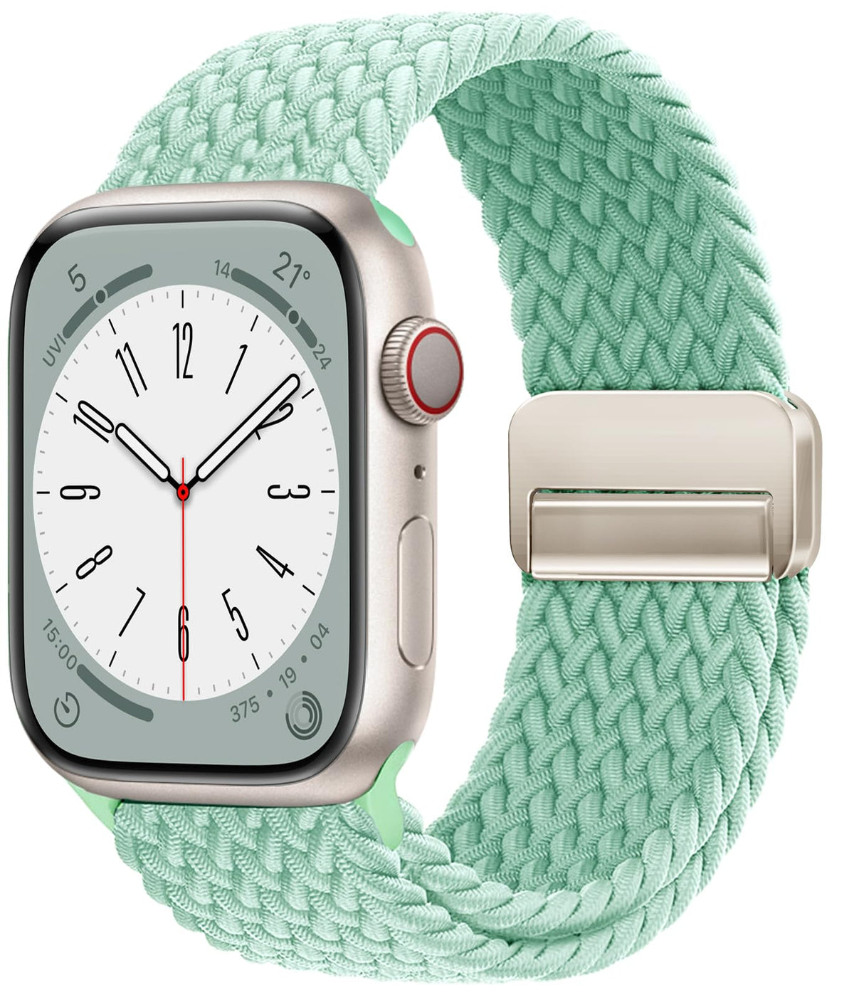 Omecky Magnetic Braided Solo Loop Band Compatible With Apple Watch Series 9 8 7 6 5 4 3 42Mm 44Mm 45Mm 49Mm For Women Men, Stret