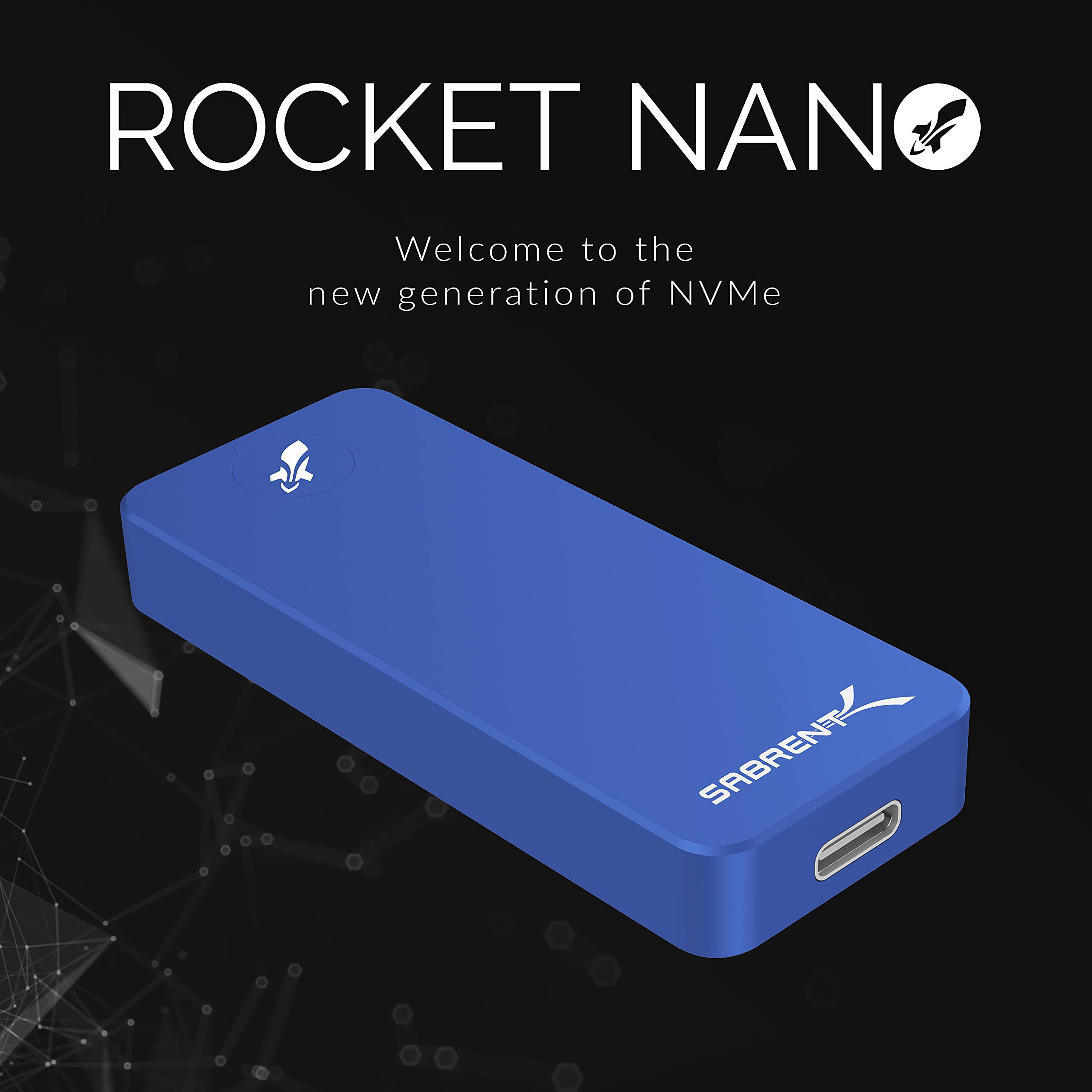 Sabrent 1Tb Rocket Nano External Aluminum Ssd (Blue) (Sb 1Tb Nano Blu)