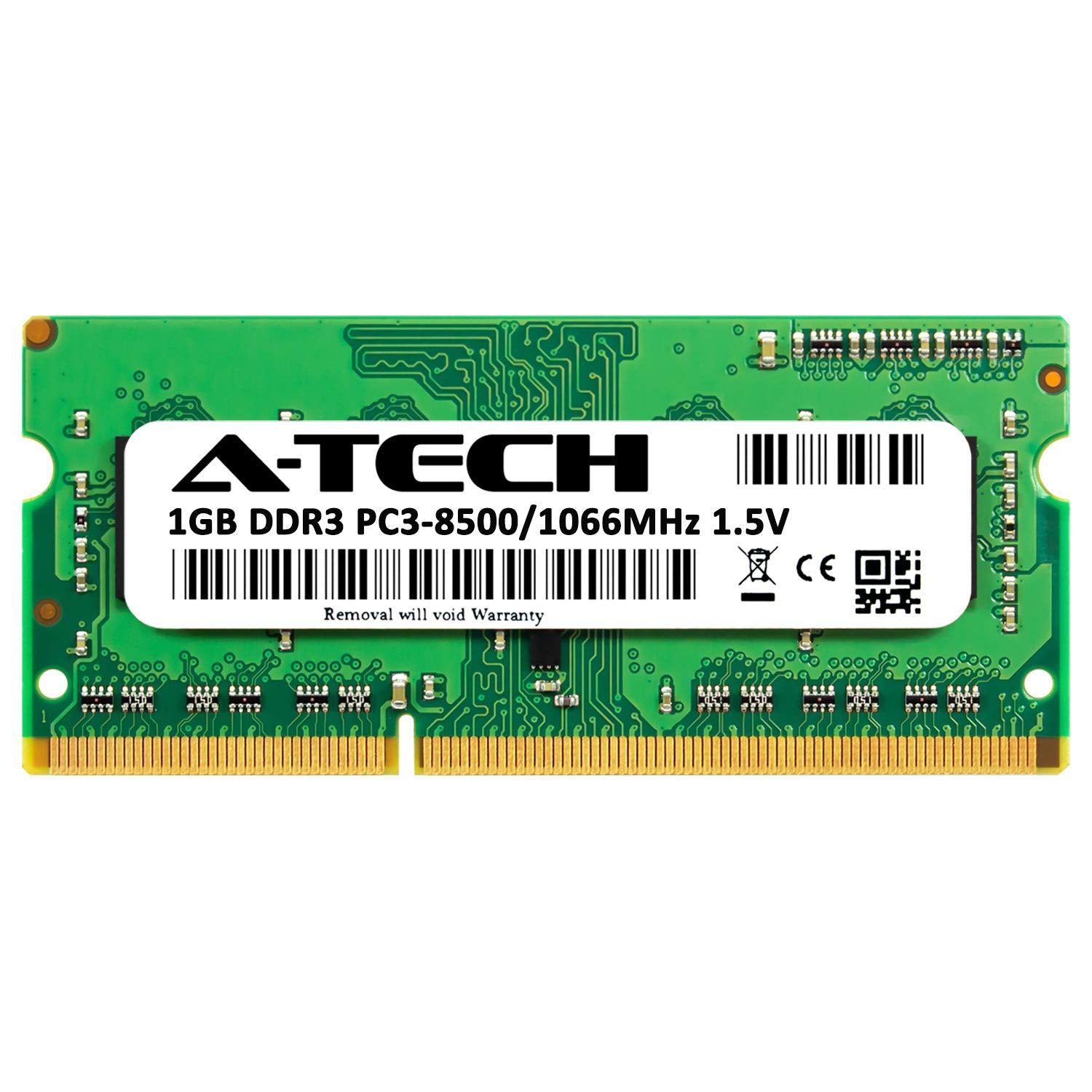 A Tech 1Gb Ddr3 1066Mhz Pc3 8500 Cl7 Sodimm 1.5V 204 Pin Non Ecc So Dimm Laptop, Notebook Ram Memory Module