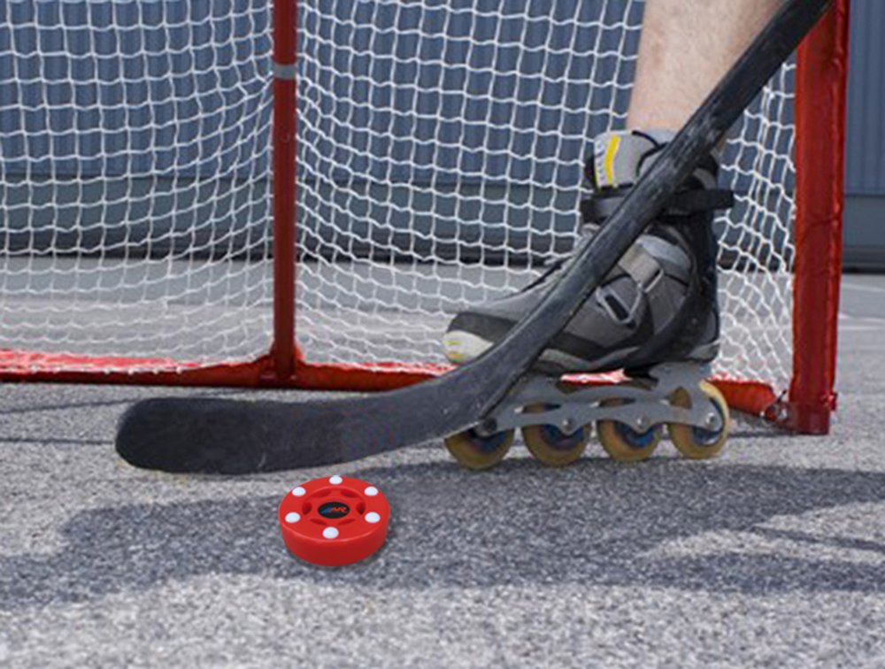 A&R Sports Inline Street Hockey Puck, Red