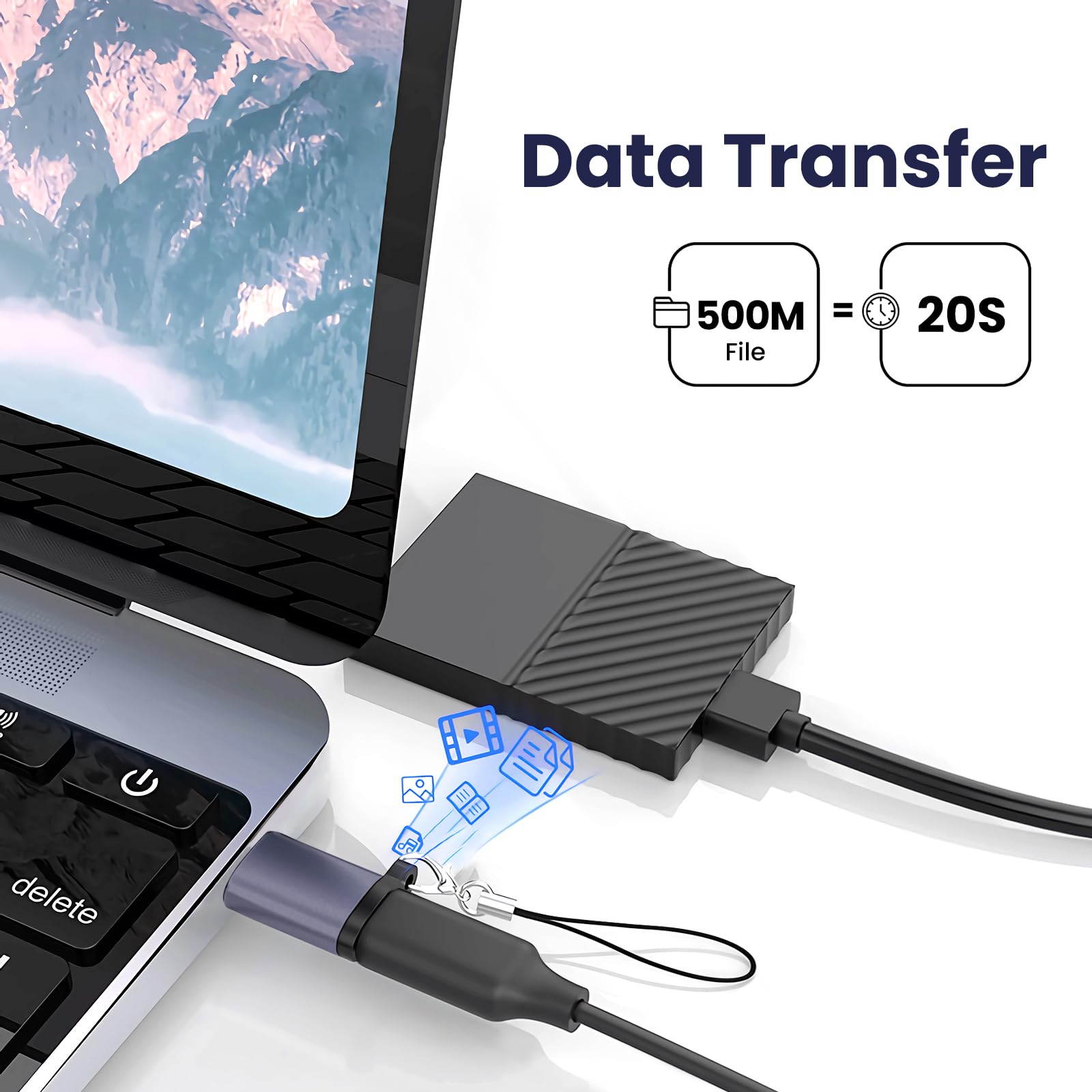 Seminer Micro Usb To Mini Usb Adapter (4 Pack), Micro Usb Female To Mini Usb Male Convert Connector, Usb Mini To Micro Usb Adapt