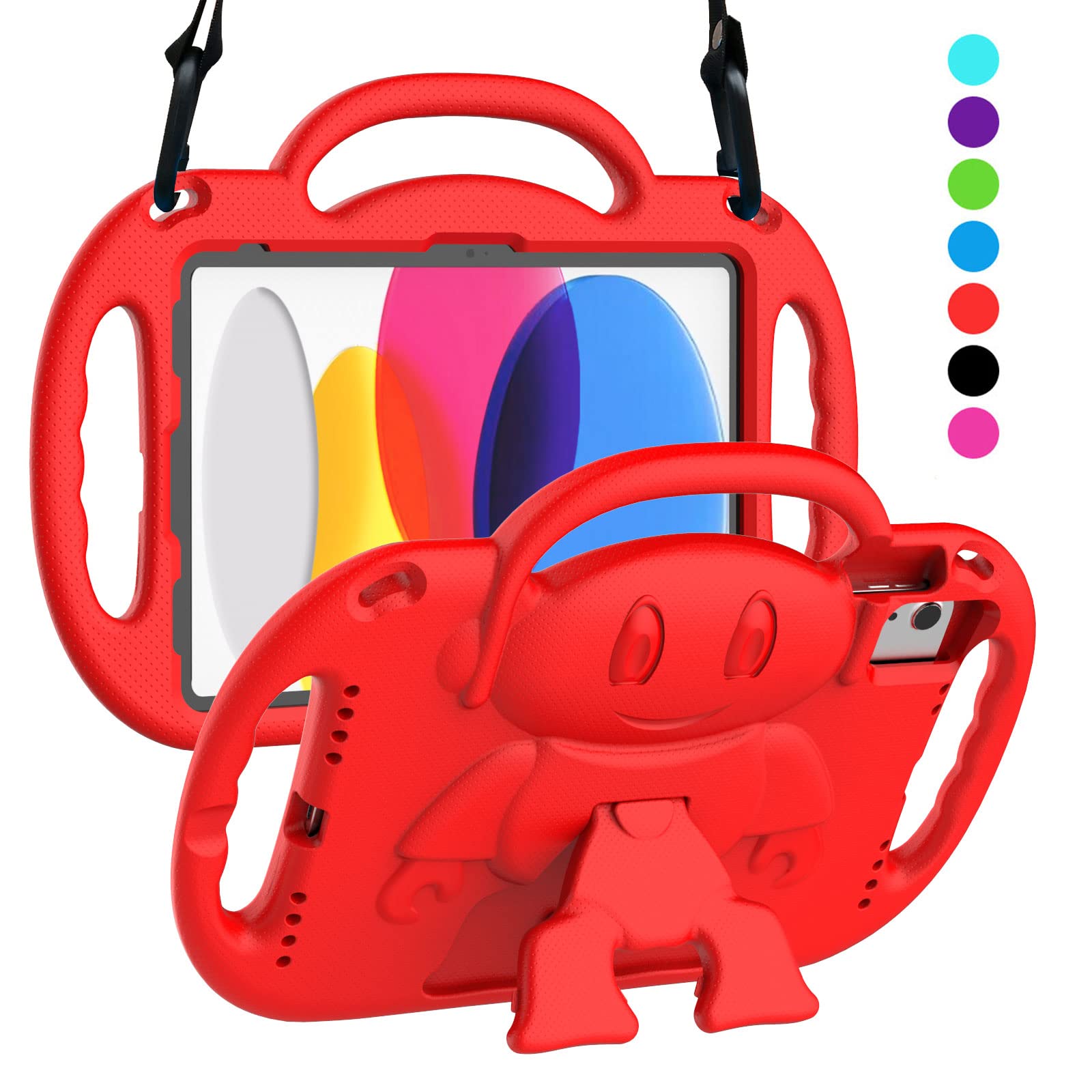 Suplik Kids Case For Ipad 10Th Generation & Air 11'' (M2) 2024 & Air 5Th/4Th Gen 10.9''& Pro 11, Durable Shockproof Case With Sh