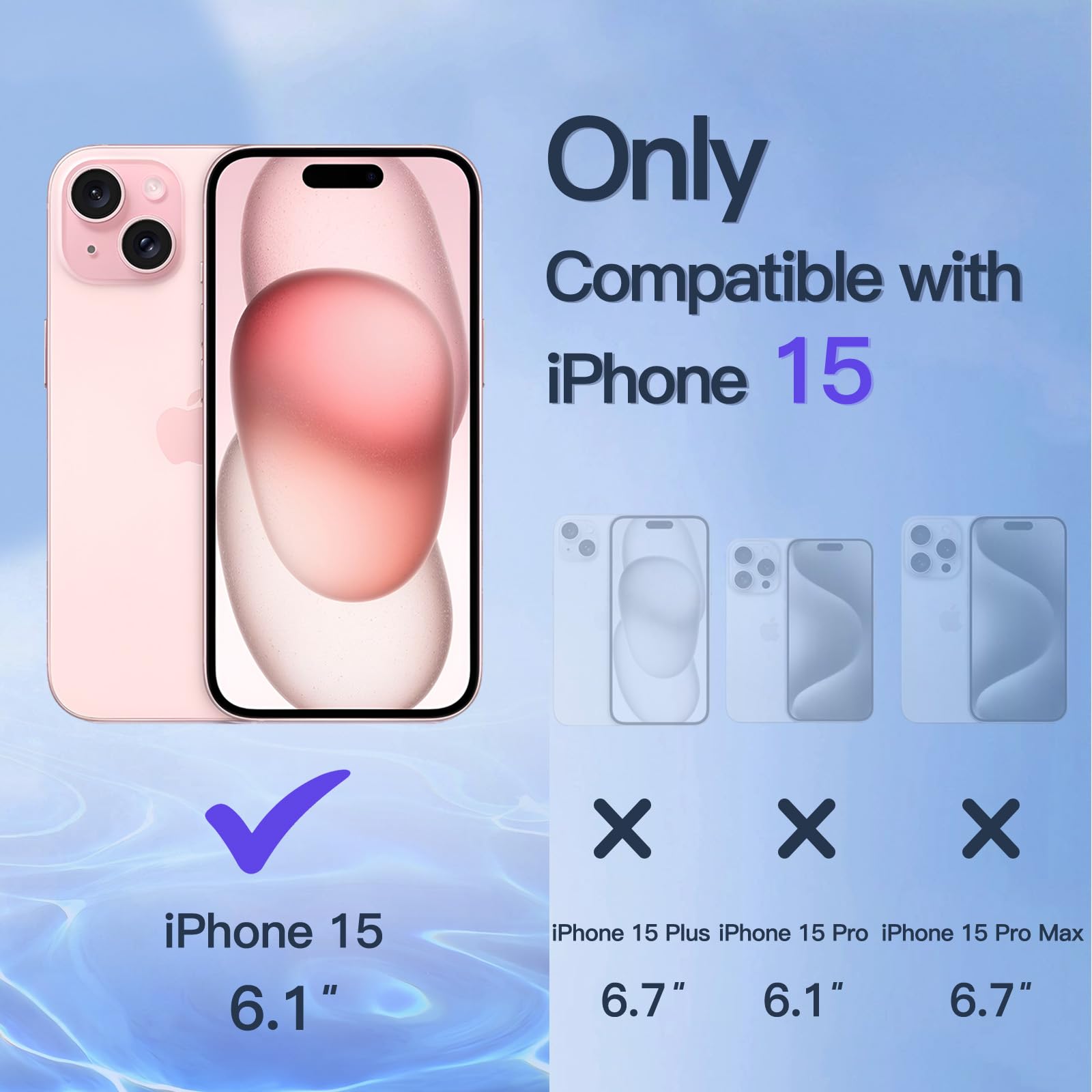 Jetech Privacy Screen Protector For Iphone 15 6.1 Inch, Anti Spy Tempered Glass Film With Easy Installation Tool, 2 Pack