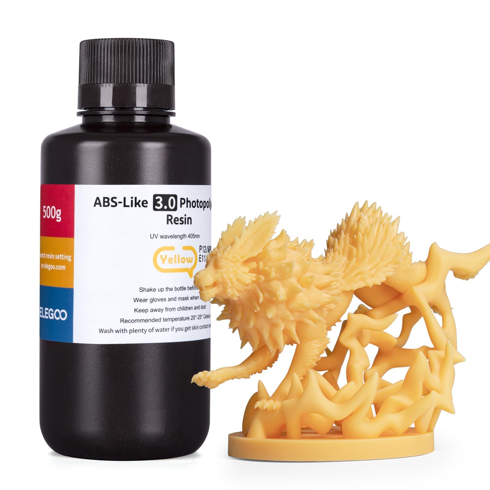 Elegoo Abs Like 3D Printer Resin 3.0, 405Nm Uv Curing Photopolymer Resin For Mars Saturn Jupiter Msla Dlp Lcd 3D Printing With S