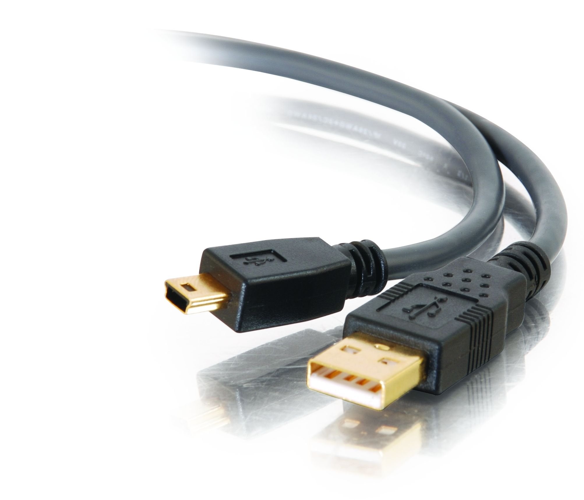 C2G Usb Cable, Mini Usb Cable, Usb 2.0 Cable, Usb A To B Cable, 6.56 Feet (2 Meters), Black, Cables To Go 29651
