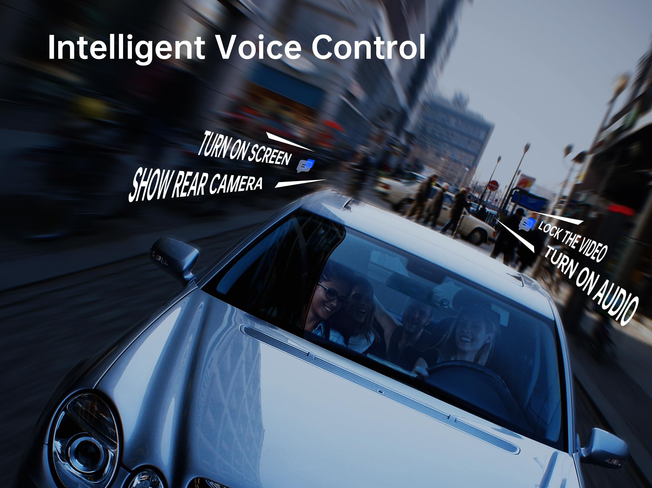 Pelsee P10 2.5K Rear View Mirror Camera, 10'' Mirror Dash Cam Smart Driving Assistant W/Adas And Bsd, Front And Rear Camera For