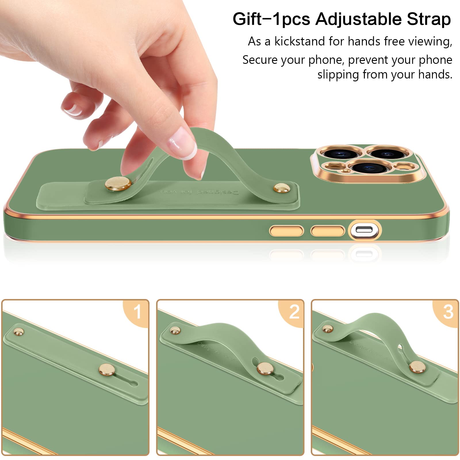 Bentoben Compatible With Iphone 14 Pro Max Case, Slim Luxury Electroplated Bumper Women Men Girl Protective Soft Case Cover With