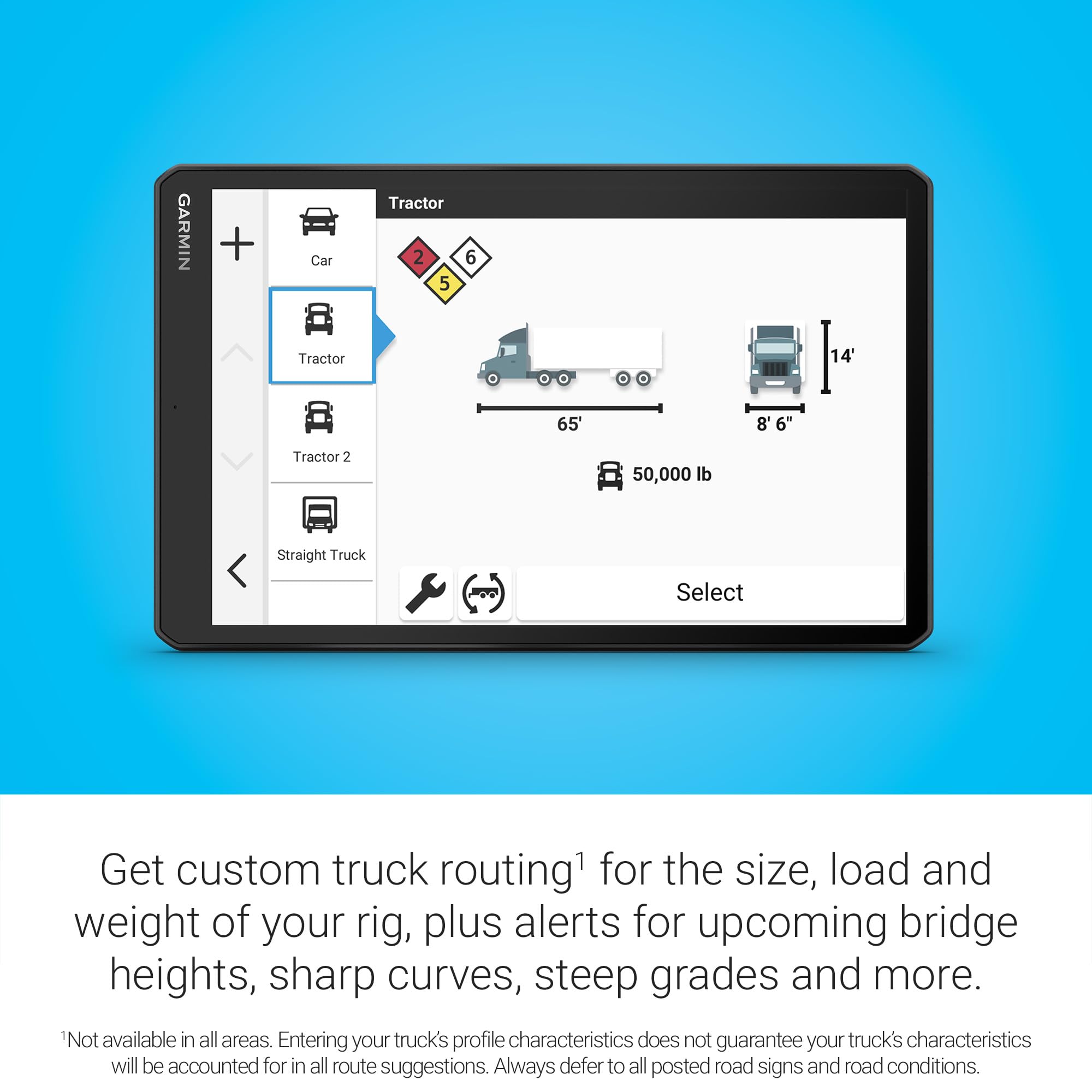 Garmin Dezl Otr1020, Extra-Large High-Res 10    Gps Truck Navigator, Custom Truck Routing, Satellite Imagery, Wind Speed, Commun