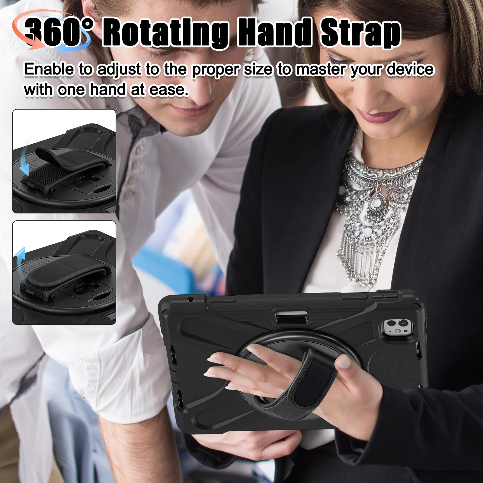 Tsqqst For Ipad Pro 11 Inch Case M4 2024 With Screen Protector, Ipad Pro 11 Case 5Th Generation With Pencil Holder, Full Body Pr