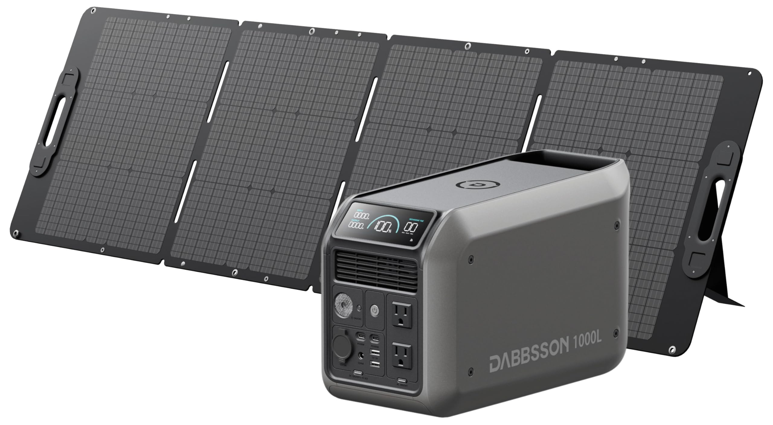 Dabbsson 1000L Solar Generator With 210W Solar Panel, 1008Wh Semi-Solid Lifepo4, 1200W Ac Output,1600W Power-Boost, 1.2X Longer