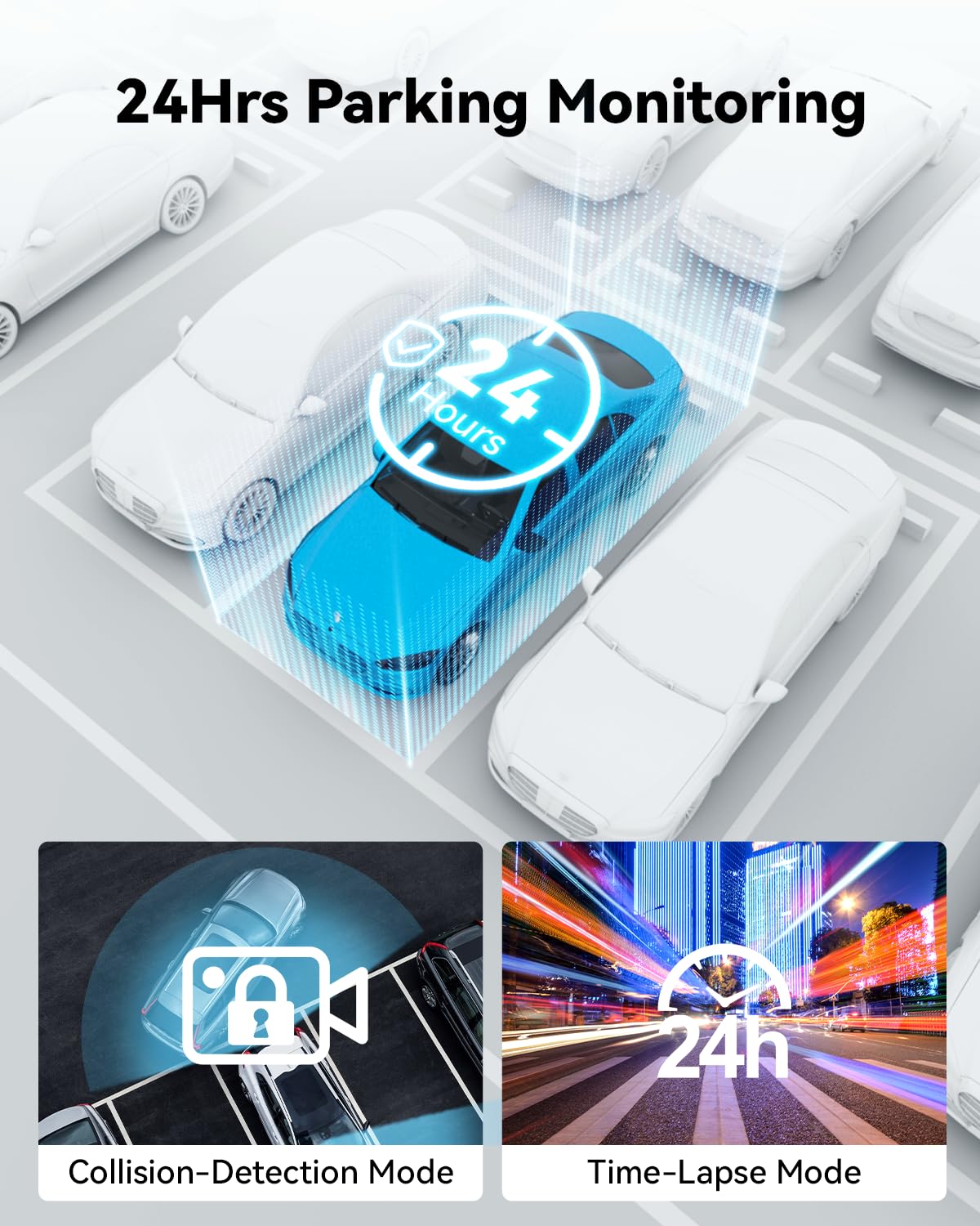 Focuway Dash Cam Front And Rear, Touch Screen, 4K 30Fps/2K 60Fps+1080P 30Fps Dash Camera For Car, Voice Control, Built In Gps Wi