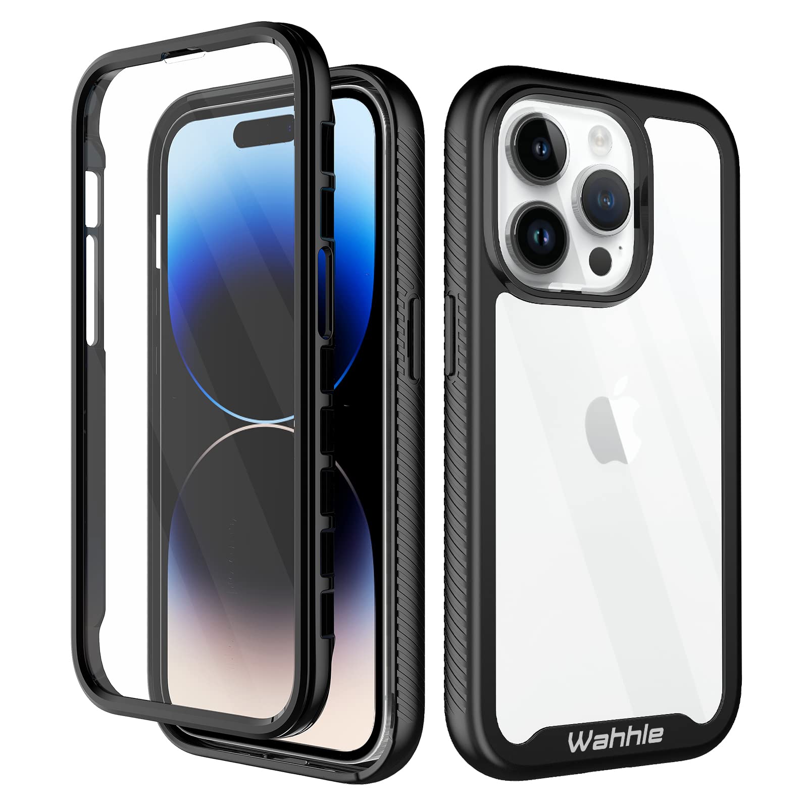 Wahhle Compatible With Iphone 14 Pro Case, Full Body Protection Phone Cover With Screen Protector Built In, Touch Sensitive, Ant