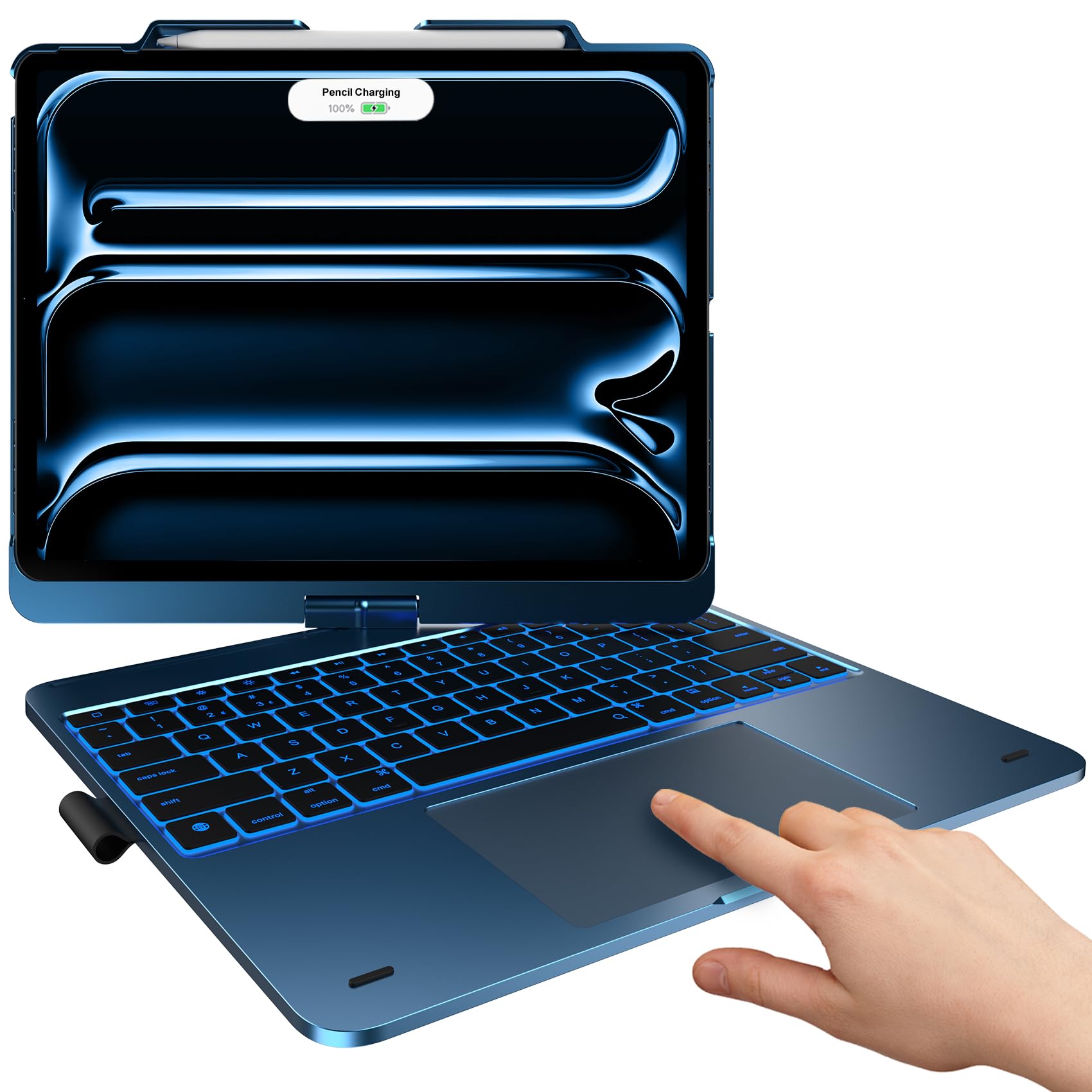 typecase Keyboard Case for iPad Pro 13-inch (M4, 2024) & iPad Air 13-inch (M2), Trackpad, 360 Rotatable, Wireless Keyboard, 11-C