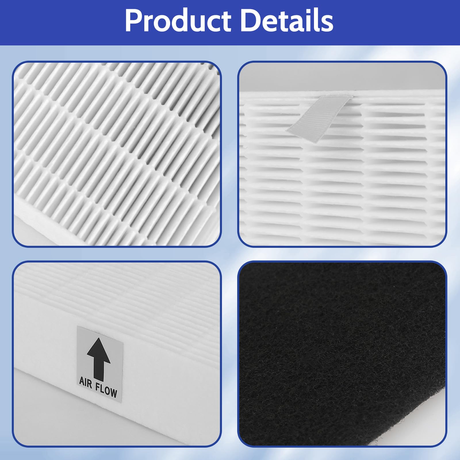 Xbgg 6 Pack Hpa300 Hepa Replacement Filter R For Honeywell Hpa300 Air Purifier Filters Compatible With Hpa300 Series, Hpa3300, H