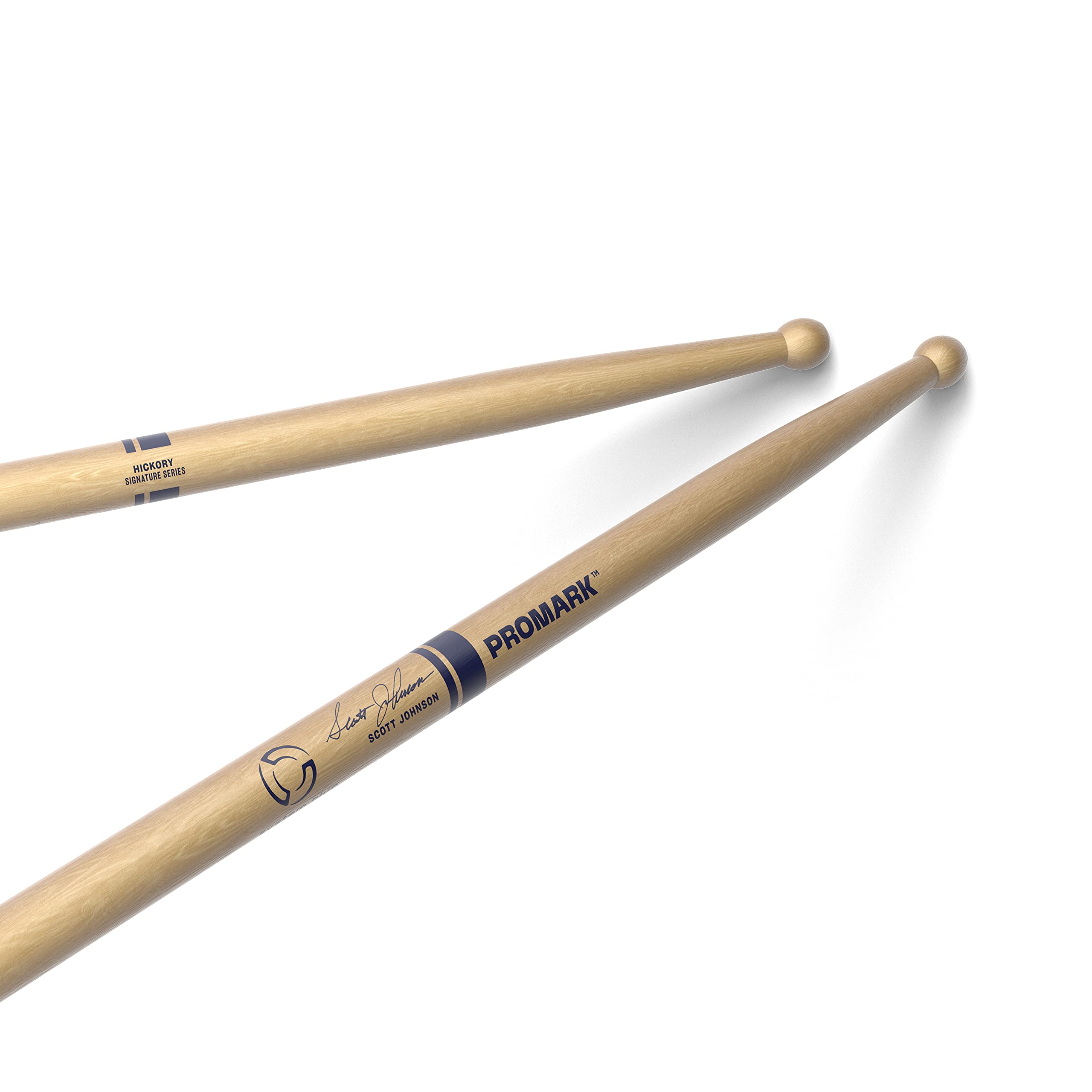 ProMark Scott Johnson Hickory Signature Marching Snare Drum Sticks  FireGrain For Playing Harder, Longer  No Excess Vibration 