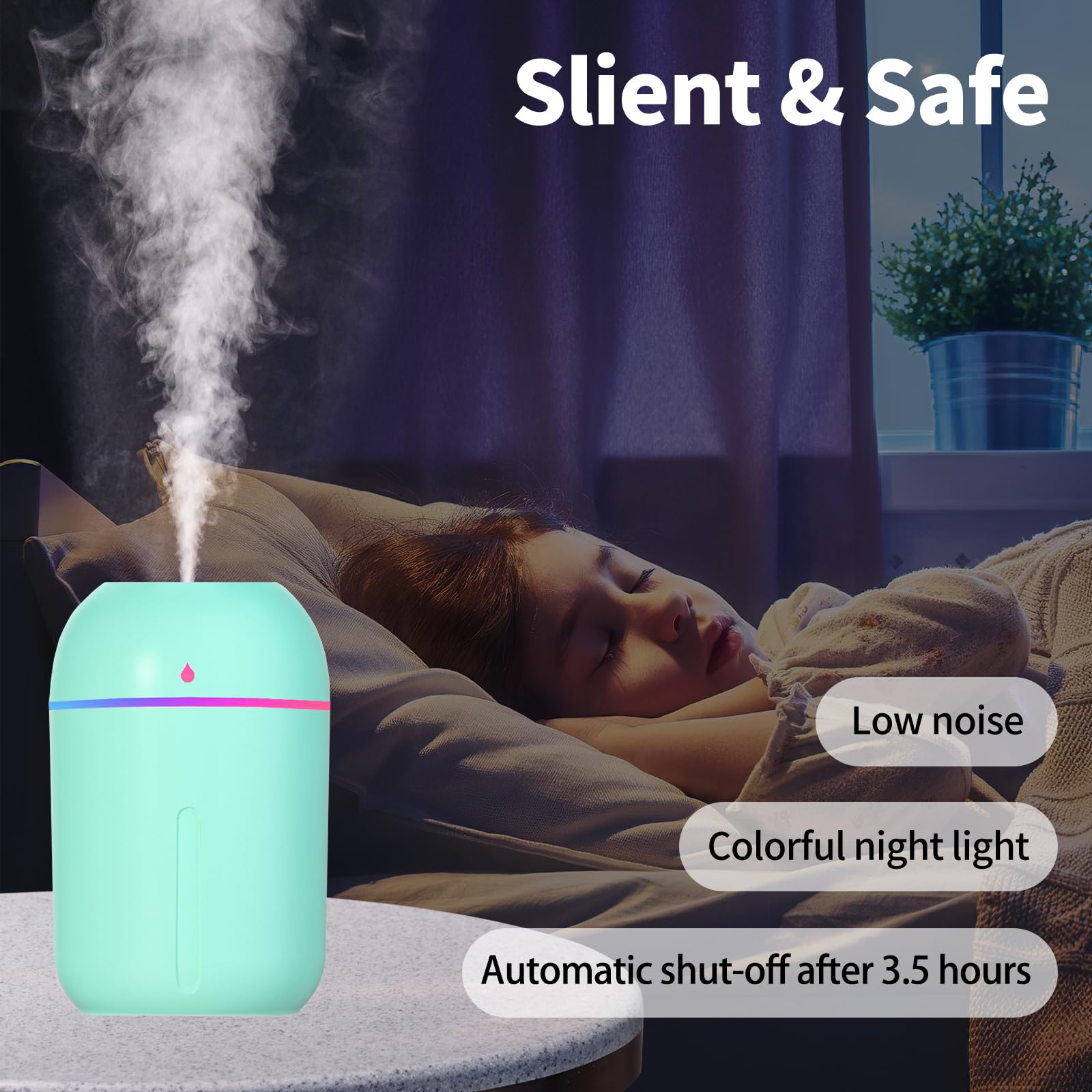 Small Humidifier For Plants Portable Humidifiers For Bedroom Personal Desktop Mini Humidifier, Usb Humidifiers For Office Car Tr