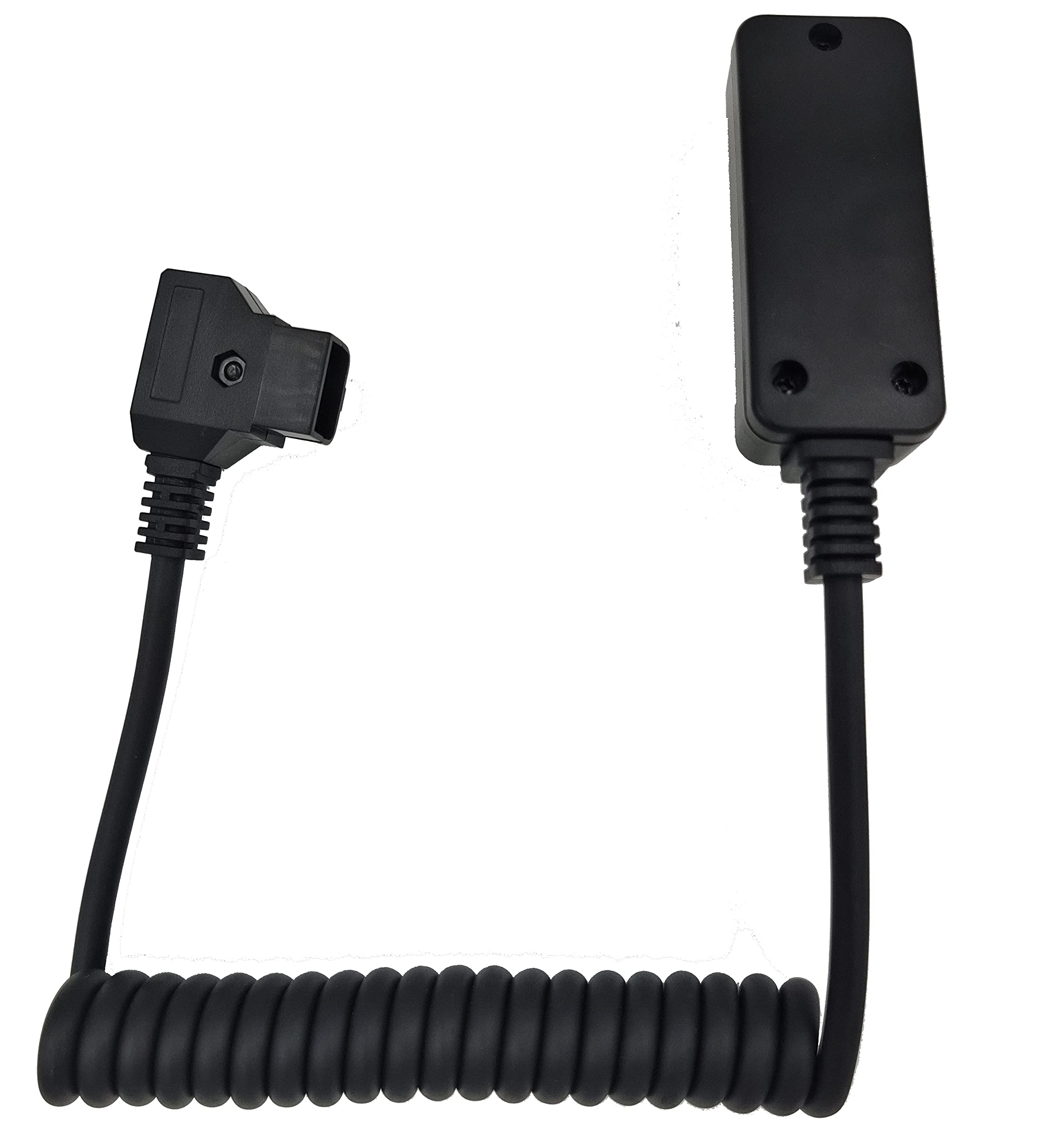 D Tap Male To 4 Port Female Splitter Power Cable Hub Connector Suitable For Anton Bauer V Mount Arri Red Camera Tilta Steadicam Idx Battery, Coiled Cable For D Tap Outputs, Length 40Inch