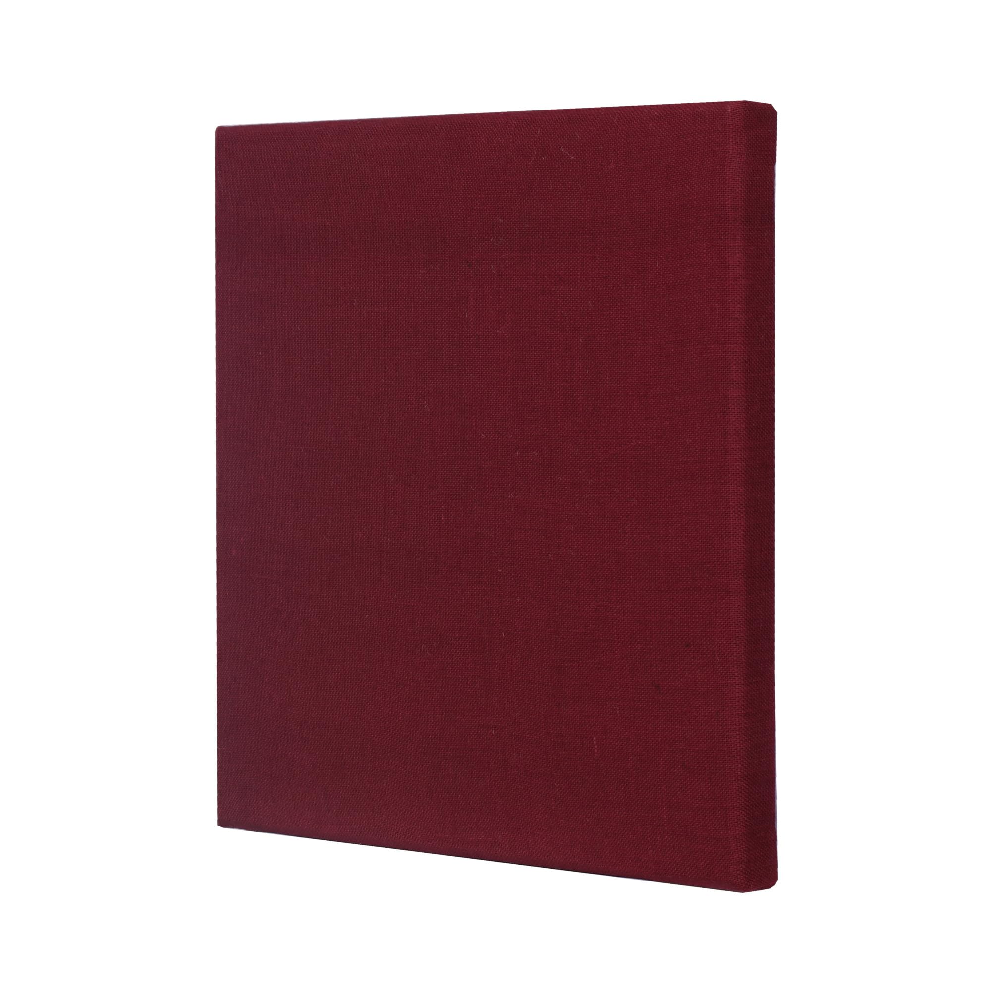 Ats Acoustic Panel 24X24X2 Inches, Beveled Edge, In Burgundy